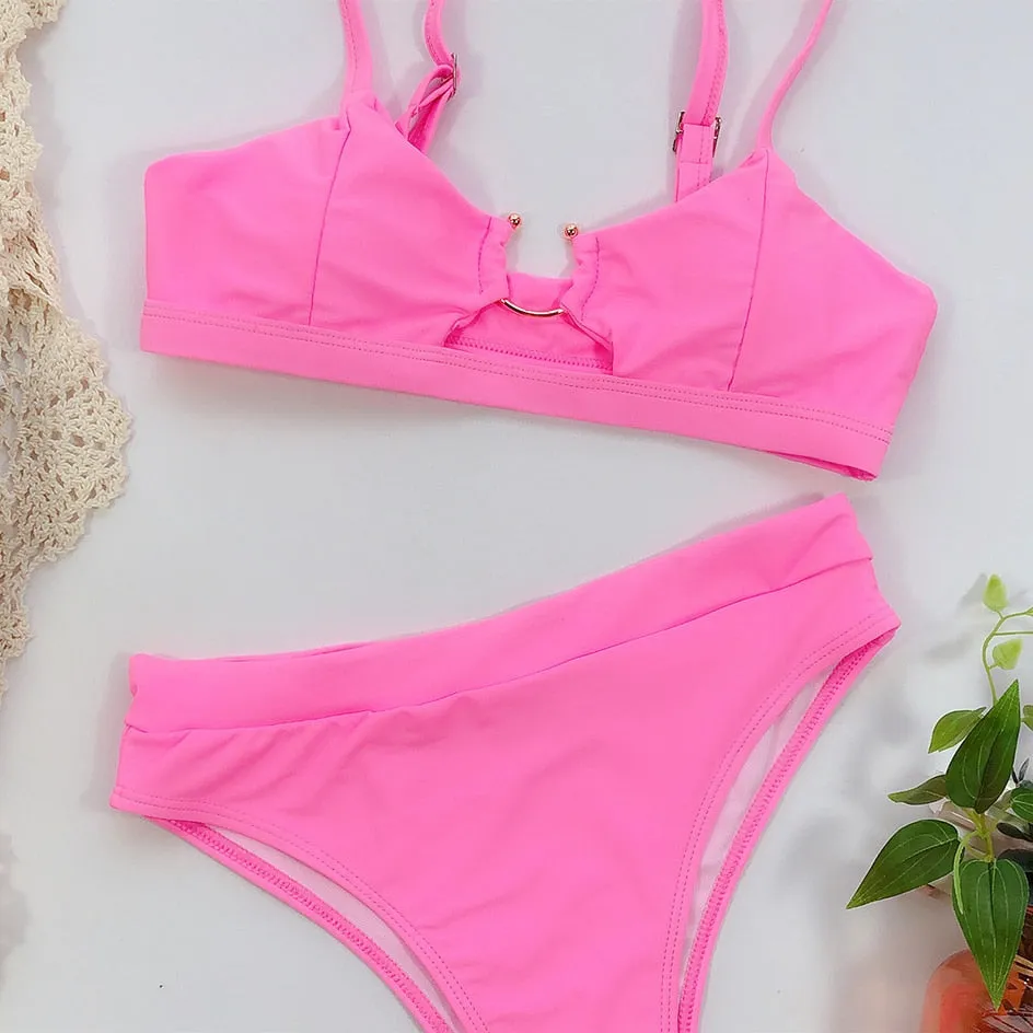 VenusFox Sexy Swimsuit Women High Waist Bikini  Micro High Leg Swimming Suit for Bathing Suit Snake Print Swimwear Women 2020 Bikinis Set