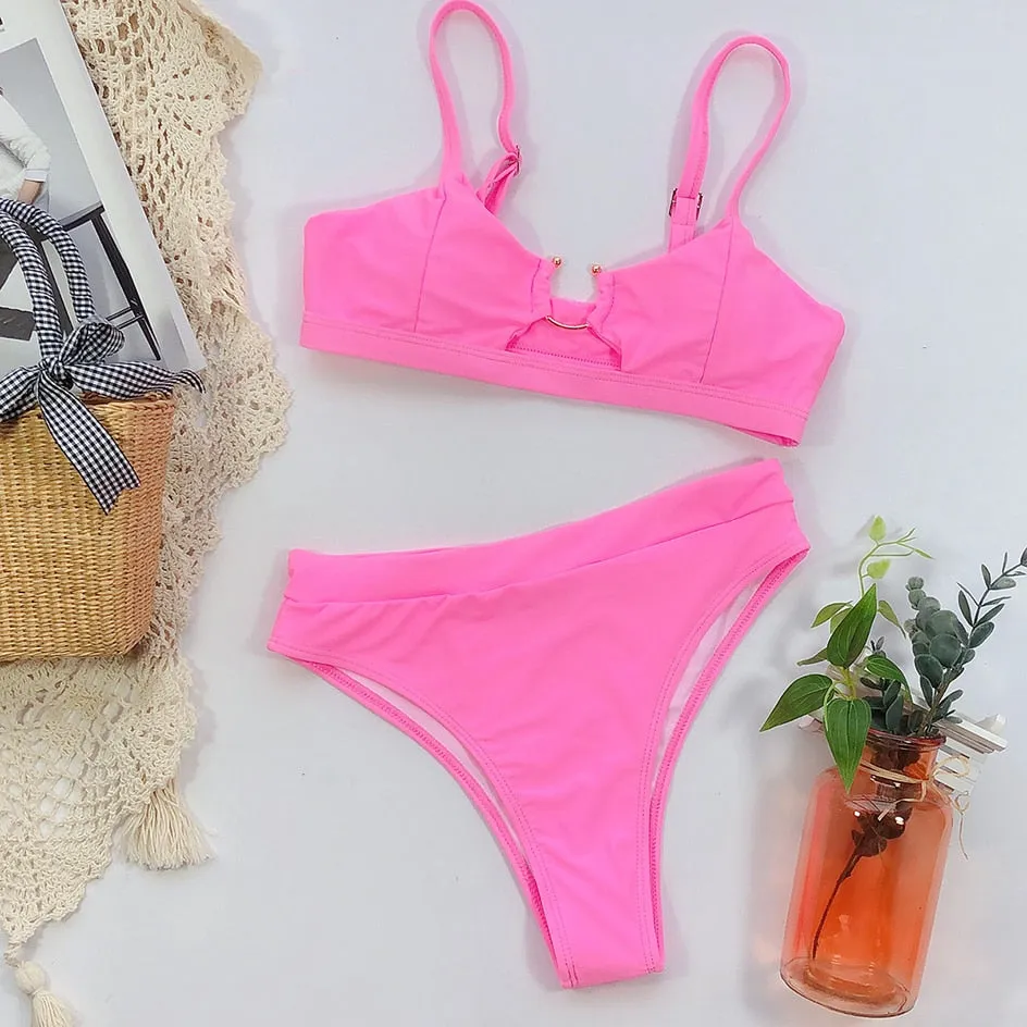 VenusFox Sexy Swimsuit Women High Waist Bikini  Micro High Leg Swimming Suit for Bathing Suit Snake Print Swimwear Women 2020 Bikinis Set