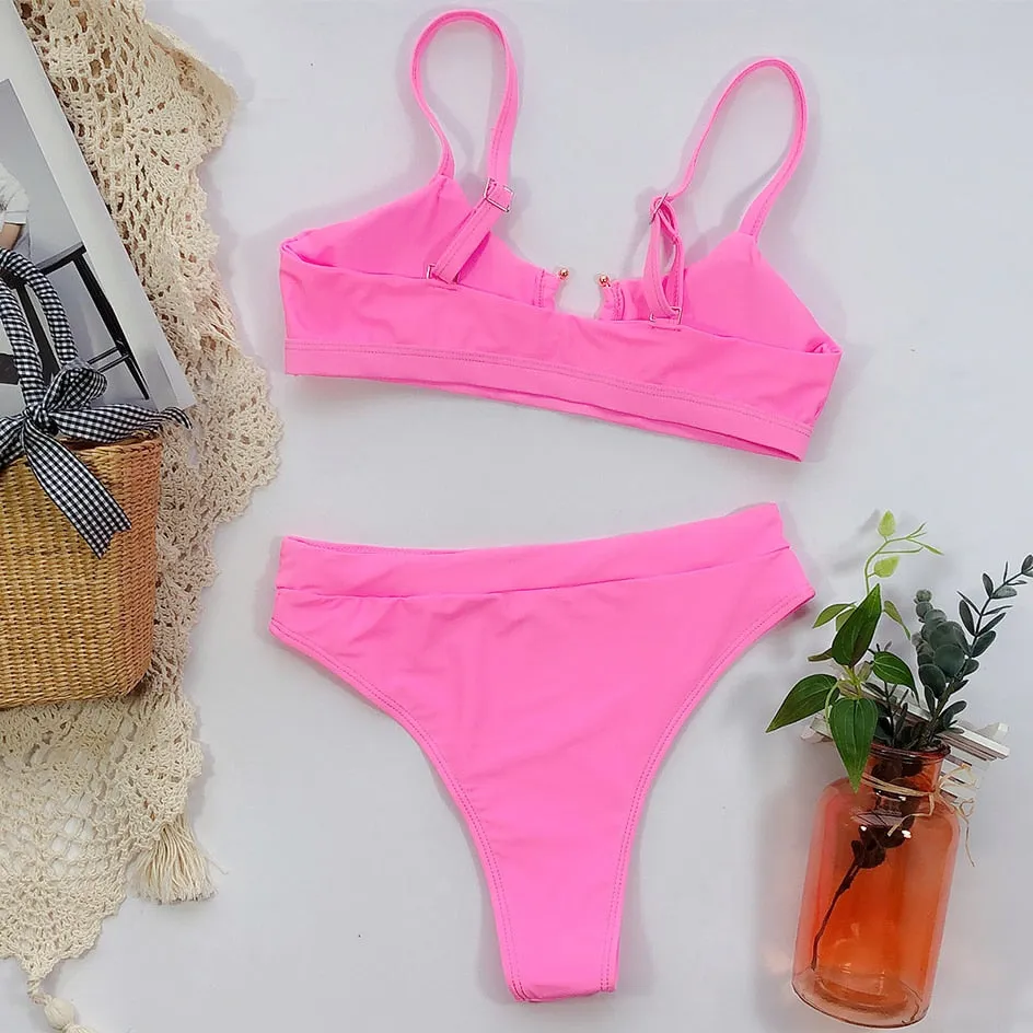 VenusFox Sexy Swimsuit Women High Waist Bikini  Micro High Leg Swimming Suit for Bathing Suit Snake Print Swimwear Women 2020 Bikinis Set