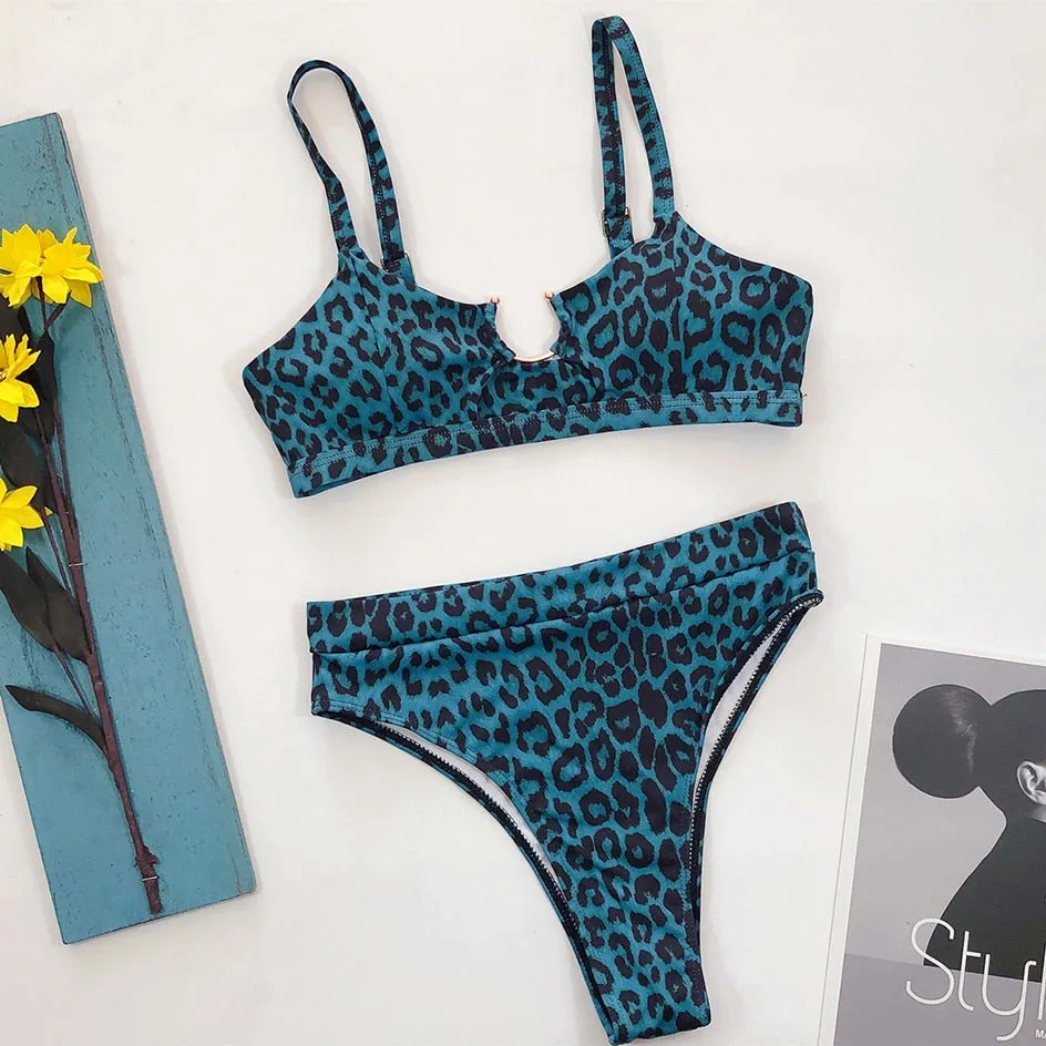 VenusFox Sexy Swimsuit Women High Waist Bikini  Micro High Leg Swimming Suit for Bathing Suit Snake Print Swimwear Women 2020 Bikinis Set