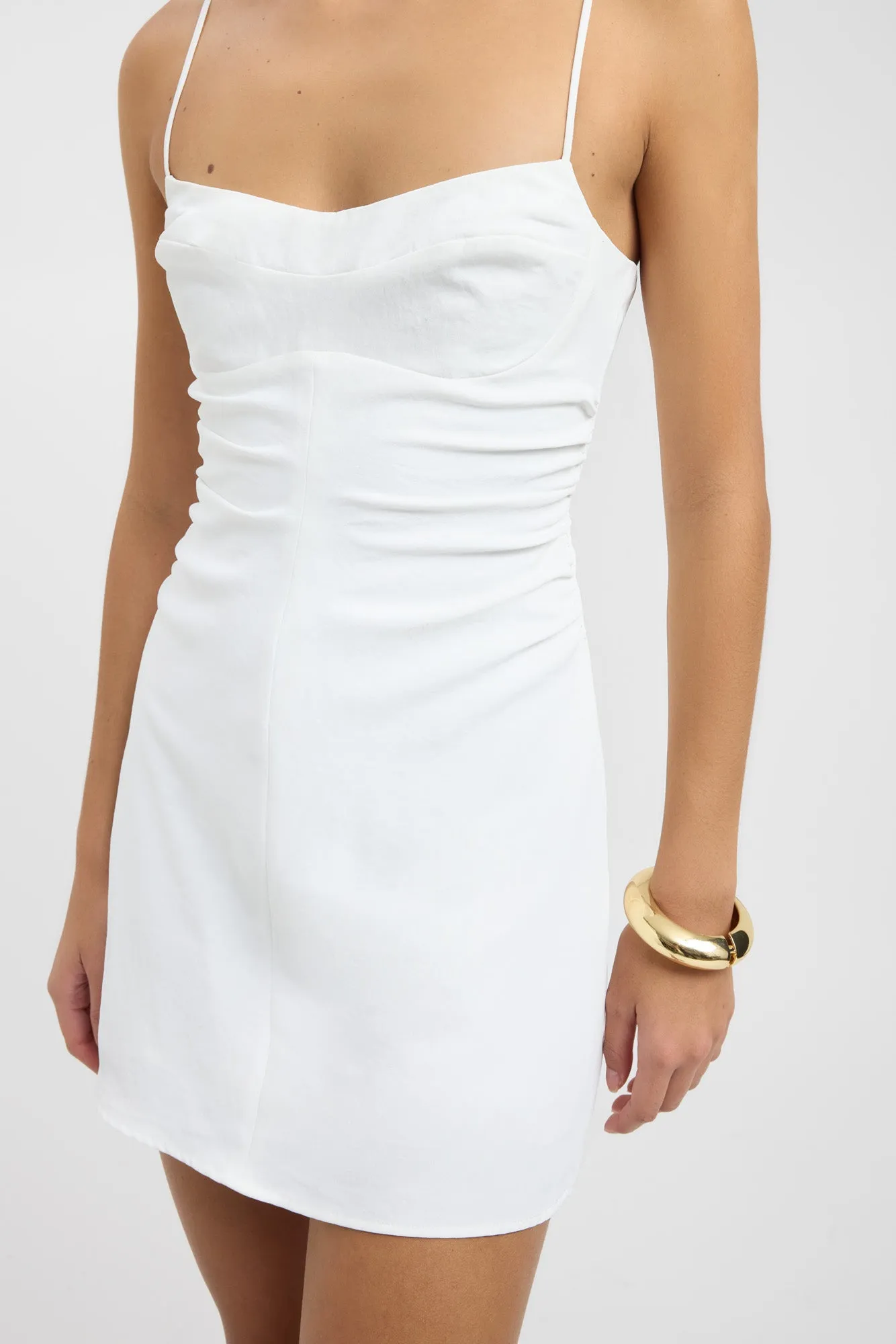 Opal Cinch Mini Dress Luxurious Feel Soft Contour