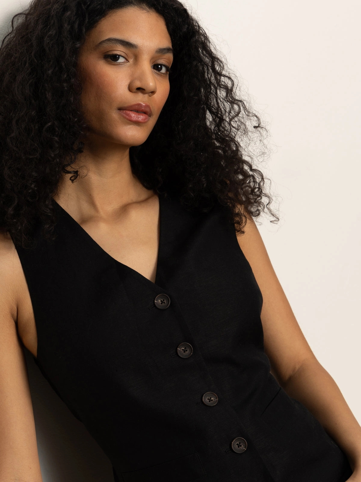 Dance Relaxed Modern Vest Black