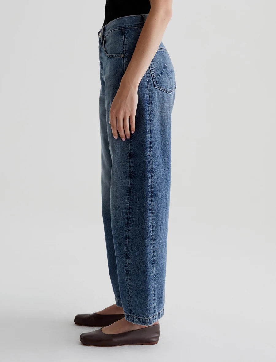AG Hattie High-Rise Barrel Jean Minimalist Style Festival Outfit Loose Essential Look