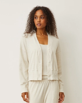 Versatile Design Brushed Rib Cardigan High Collar Option Brushed Rib Cardigan