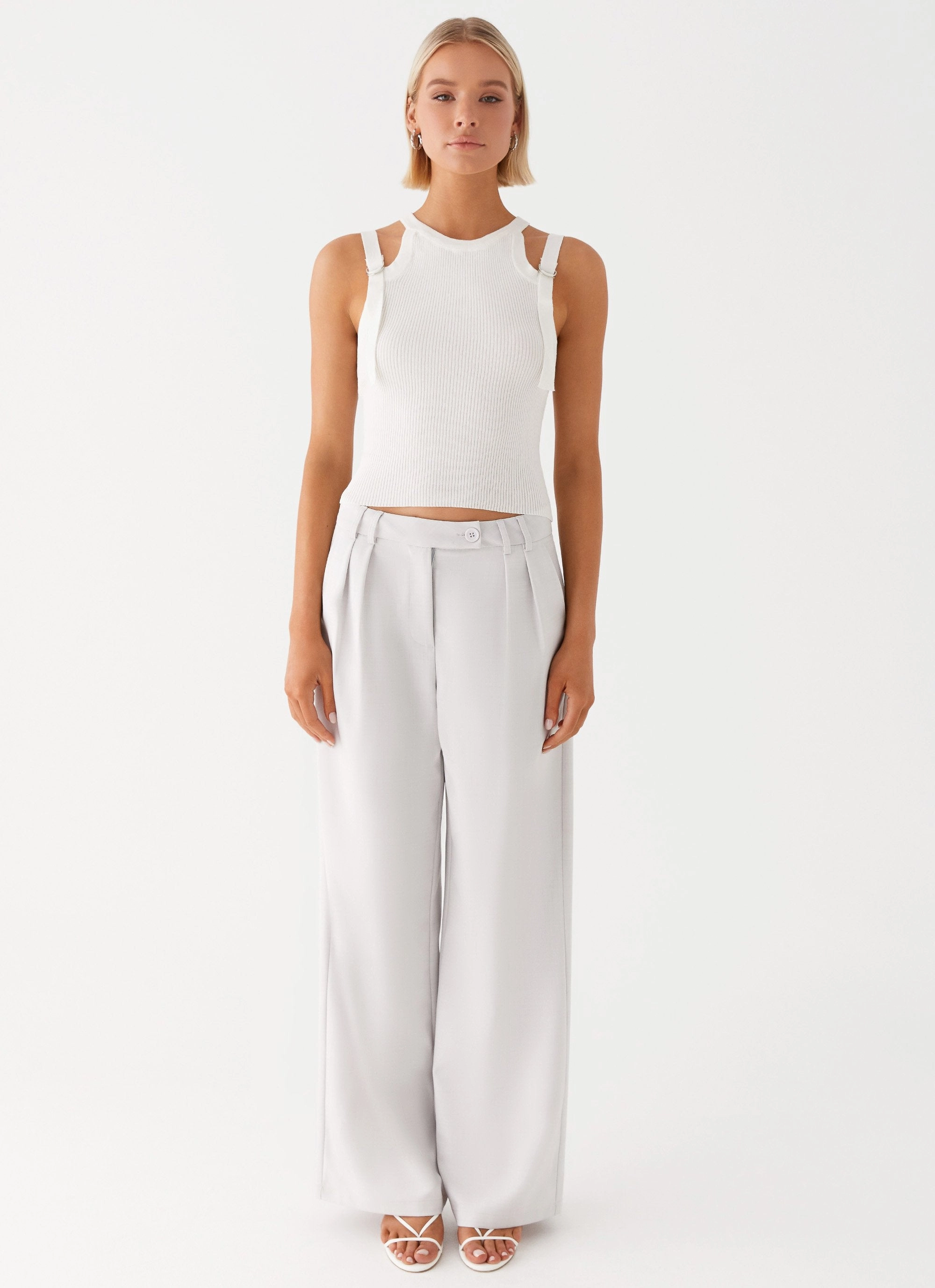 Chilly Weather Asha Low Rise Pants - Ivory