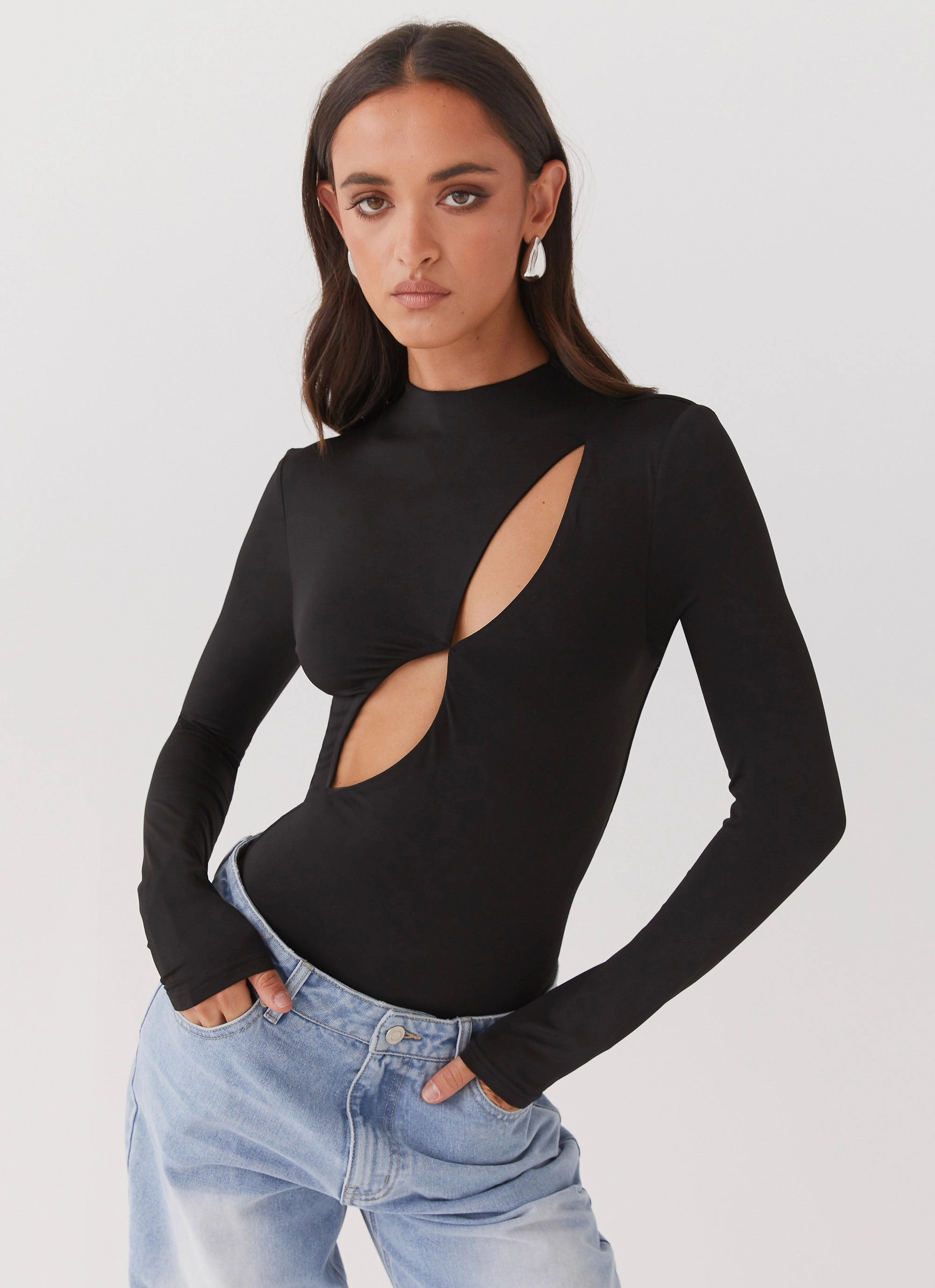 Special Affair Long Sleeve Bodysuit - Black Bluesign Approved Material ButterSoftTexture