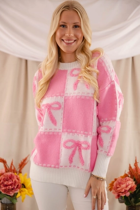 VersatileLayeringPiece Something Timeless Sweater-Pink Flatlock Seam Technique Something Timeless Sweater-Pink