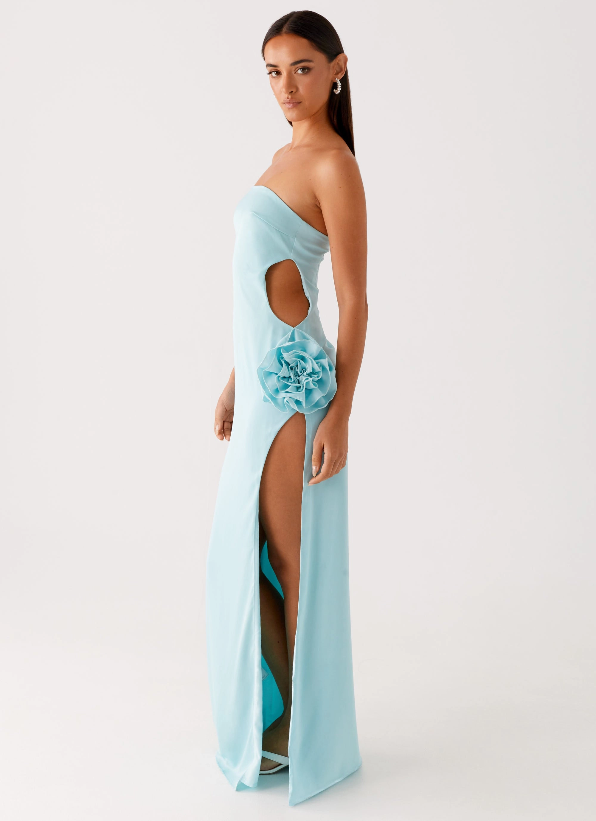Fenway Strapless Maxi Dress - Mint Flawless Waistband
