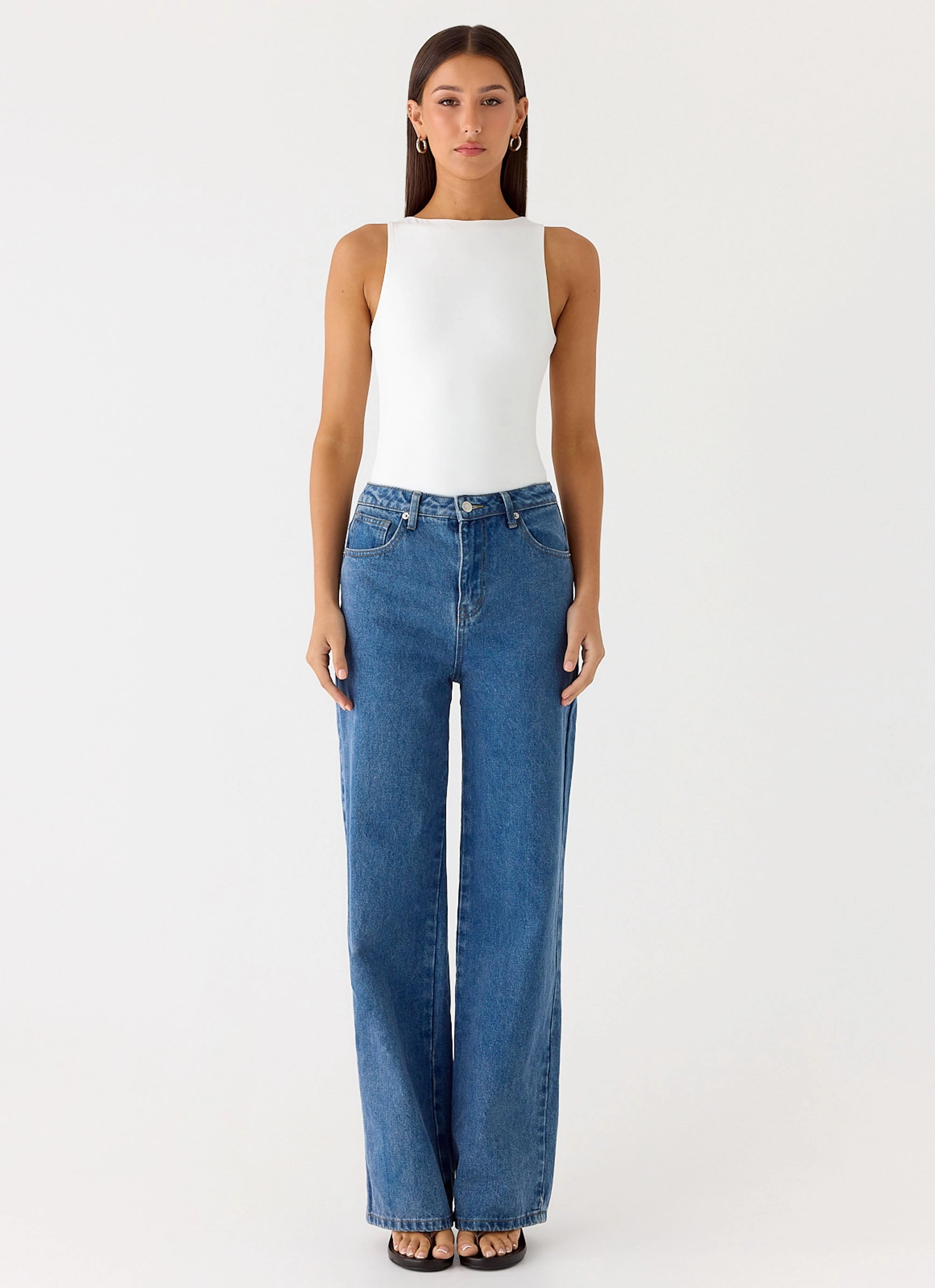 Stylish T-shirt Comfy Layer Vincenza Bodysuit - White