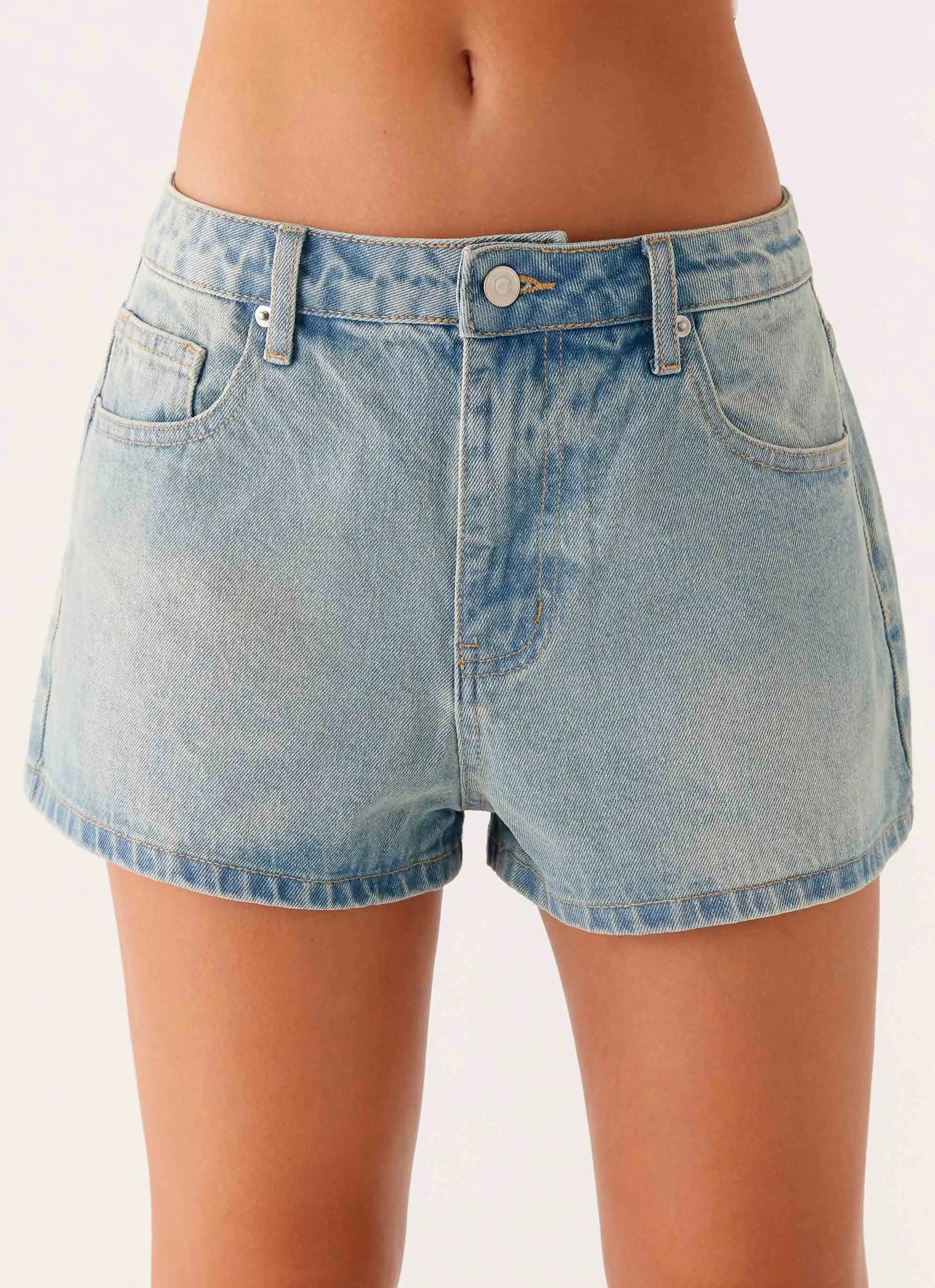 Movement Fit Windproof coating Vino Denim Shorts - Vintage Denim