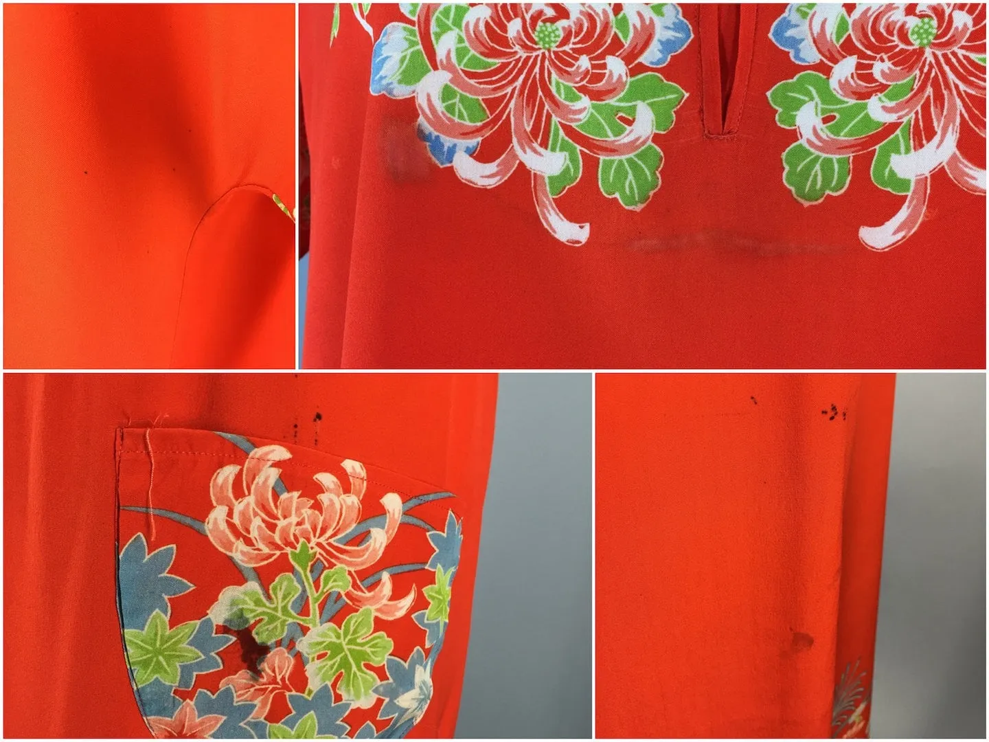 Vintage 1930s Silk Pajamas / Chinoiserie Art Deco