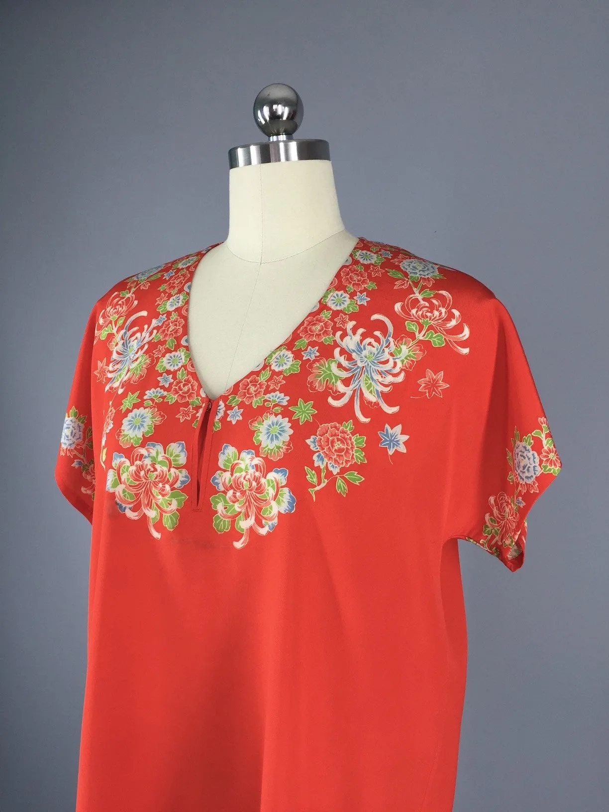 Vintage 1930s Silk Pajamas / Chinoiserie Art Deco