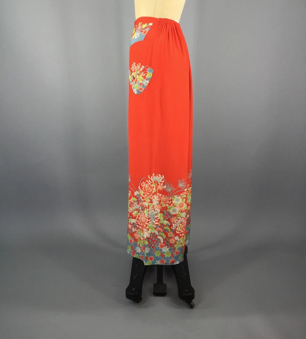 Vintage 1930s Silk Pajamas / Chinoiserie Art Deco