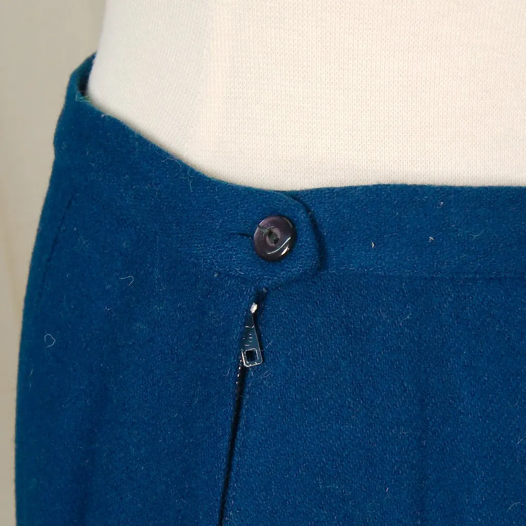 Vintage 1950s Blue Pleated Skirt