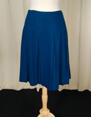 Vintage 1950s Blue Pleated Skirt
