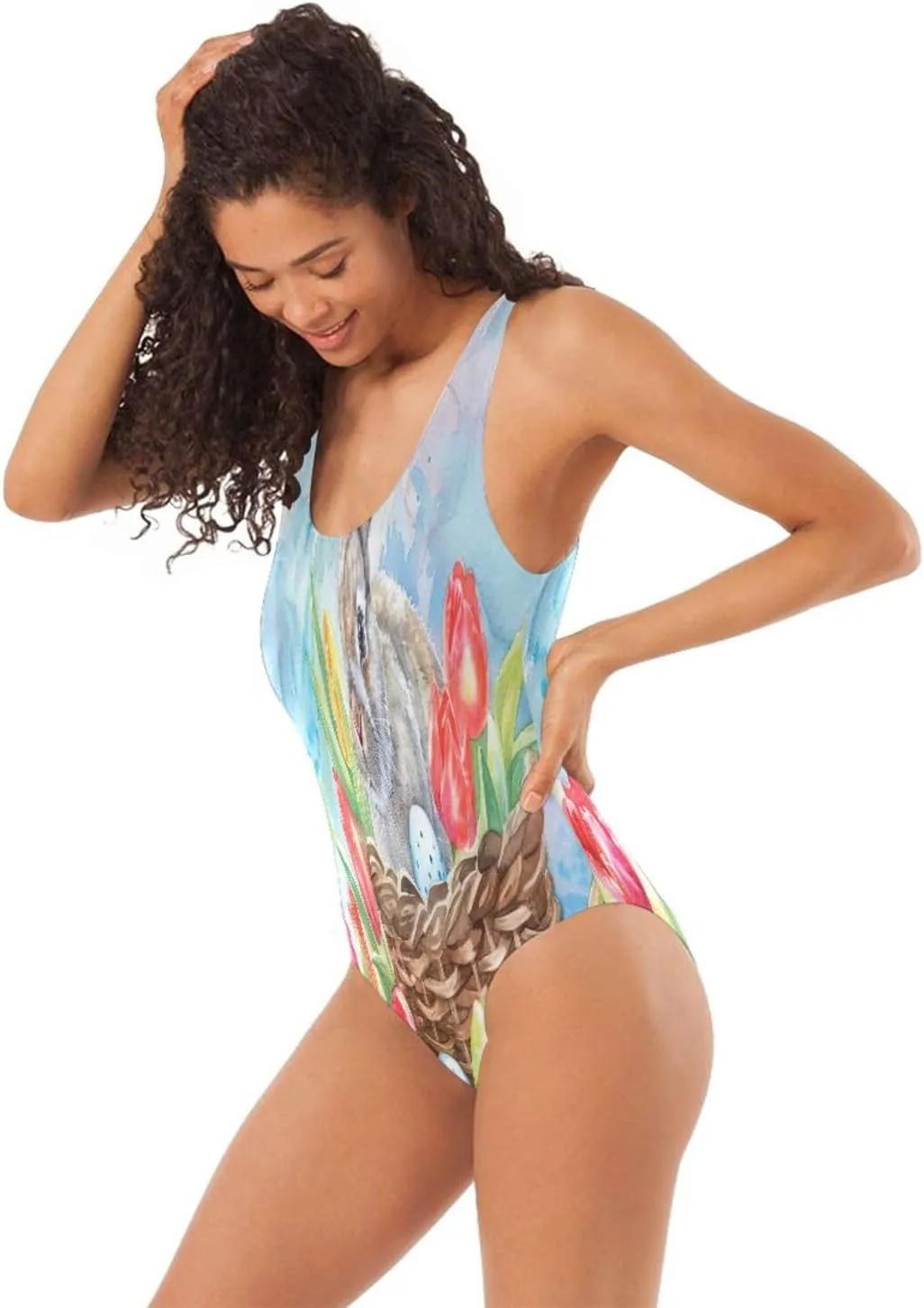 Vintage Sunflowers and Roses Womens Swimwear One-Piece, Padded Bathing Suits for Women Basic Swimsuits for Women