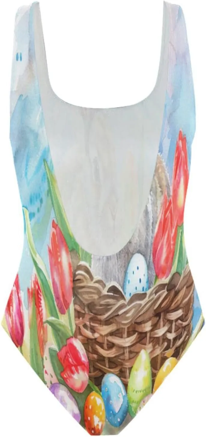 Vintage Sunflowers and Roses Womens Swimwear One-Piece, Padded Bathing Suits for Women Basic Swimsuits for Women