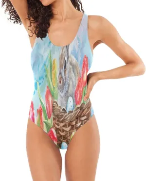 Vintage Sunflowers and Roses Womens Swimwear One-Piece, Padded Bathing Suits for Women Basic Swimsuits for Women
