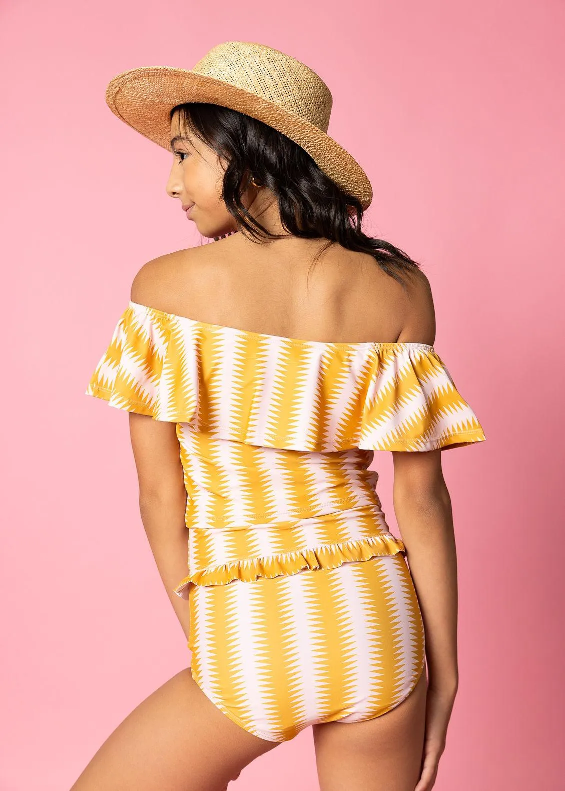 Vintage Triangles | Youth Mid-Ruffle Bottoms