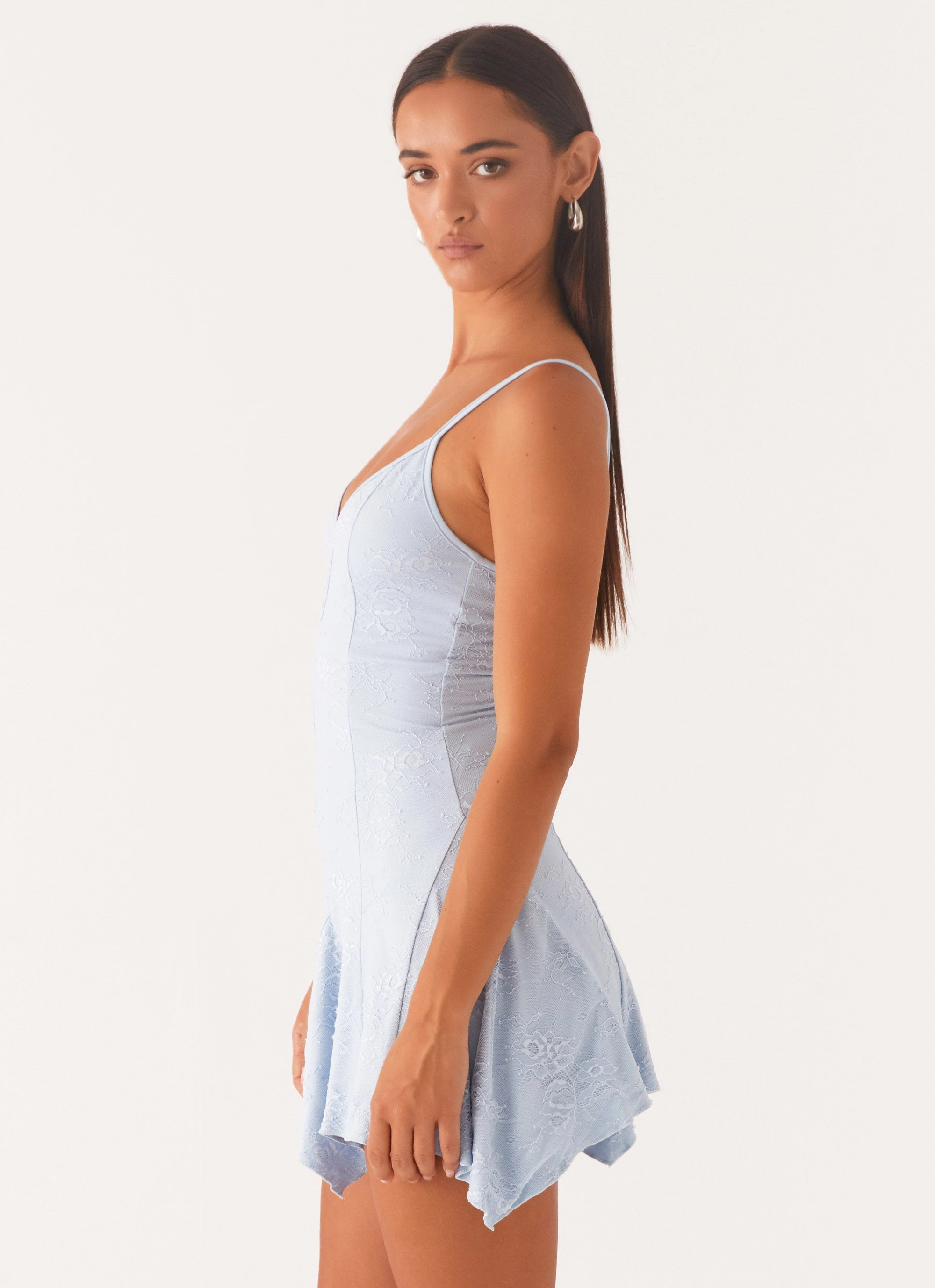 Surry Mini Dress - Blue Lounge Cut