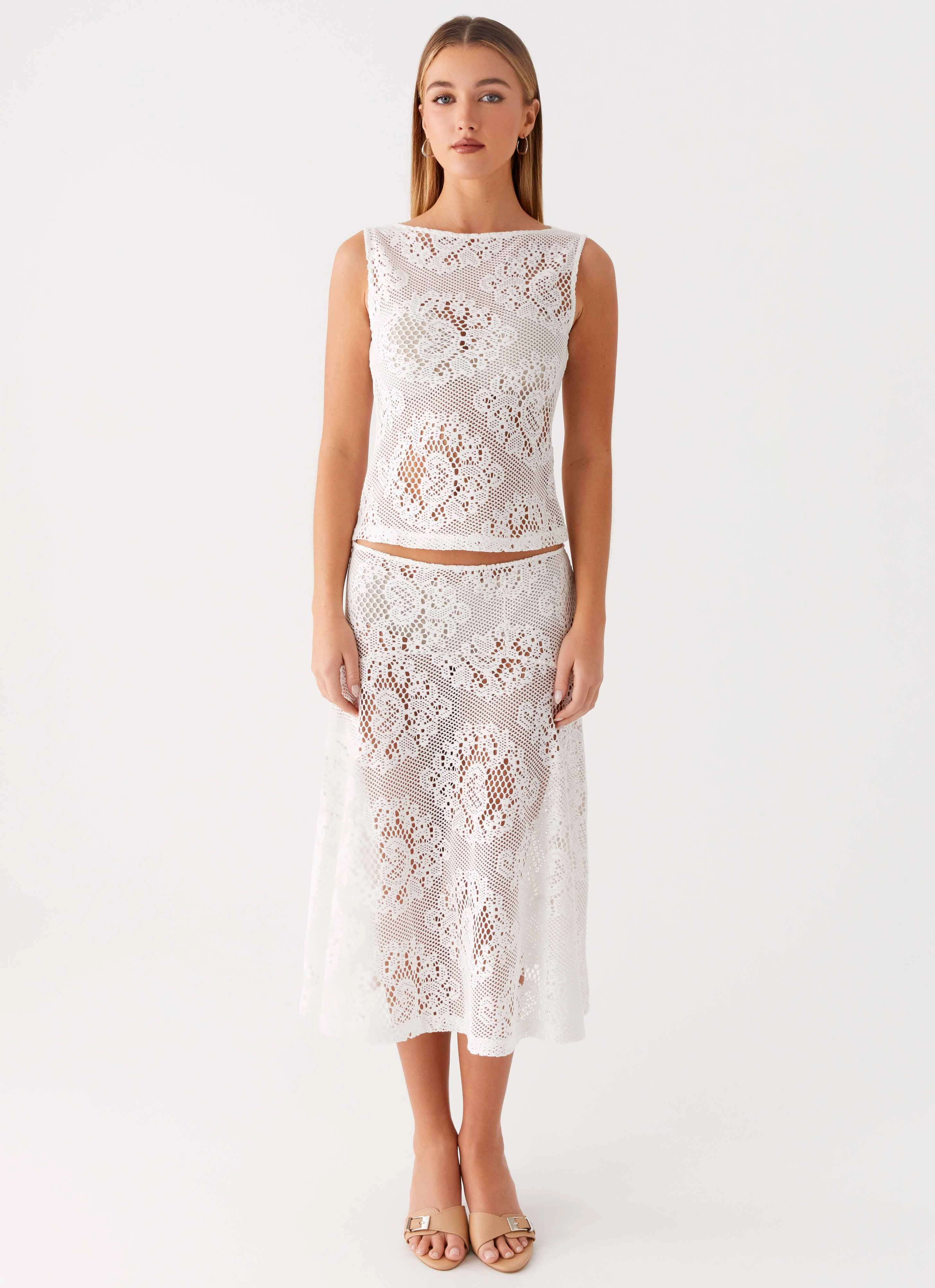 Virelle Lace Top - Ivory Multi Pocket Configuration