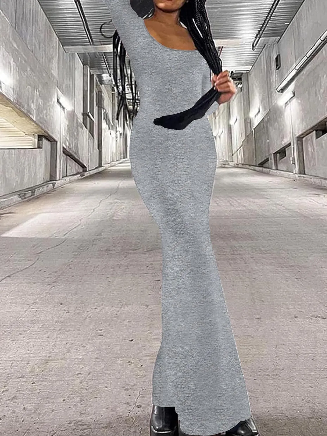 VIUTIL Women's Maxi Bodycon Dress Sexy Spaghetti Strap Sleeveless Tight Slip Long Dresses 2023
