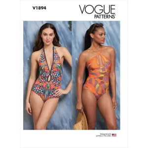 Vogue Pattern V1894 Misses' Swimsuits