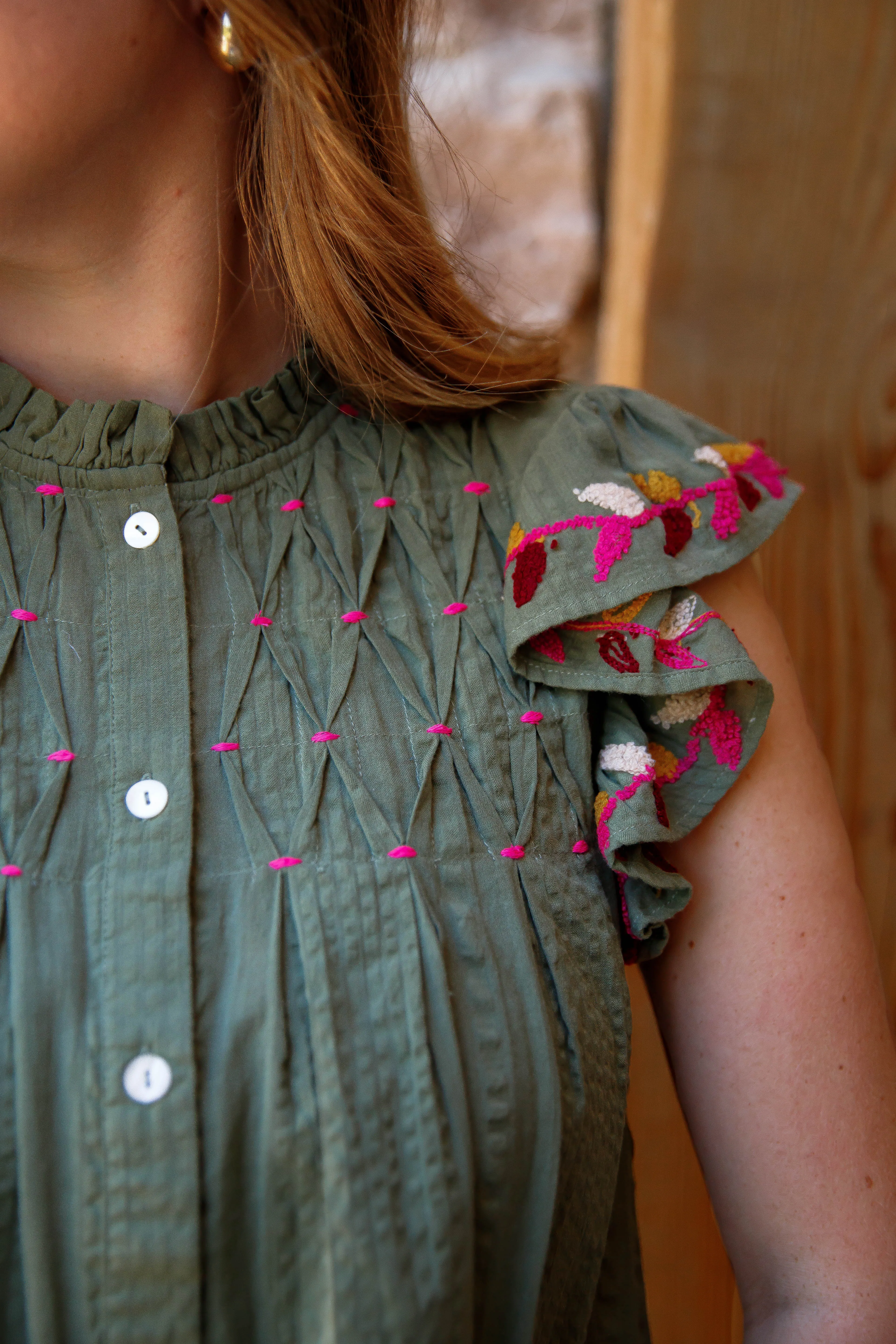 Wants and Needs Blouse Durable Interlock Stitch Fashionable Style