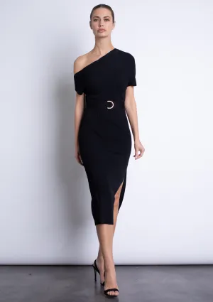 Warm Clothing Amber Knit Midi Dress - Black Amber Knit Midi Dress - Black Perfect Shape