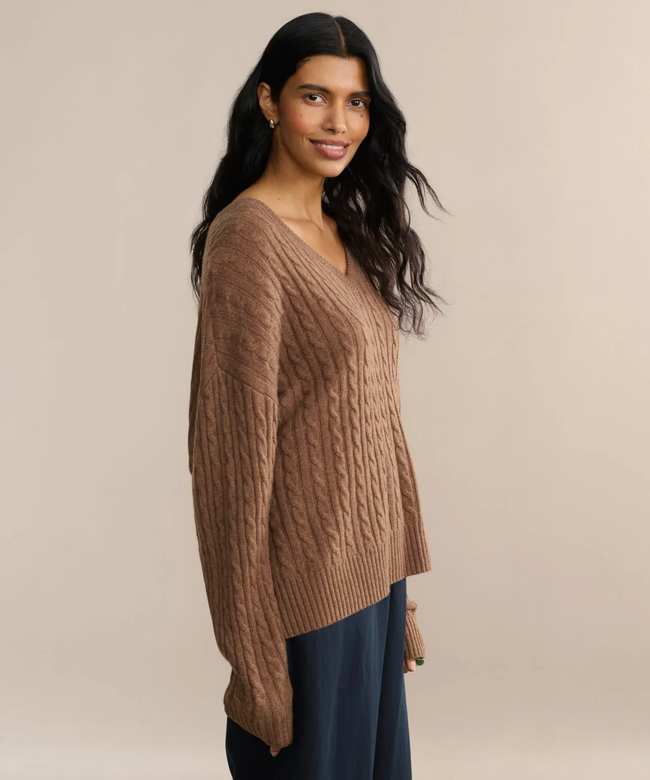Biodegradable Fiber Options Nell V-Neck Sweater