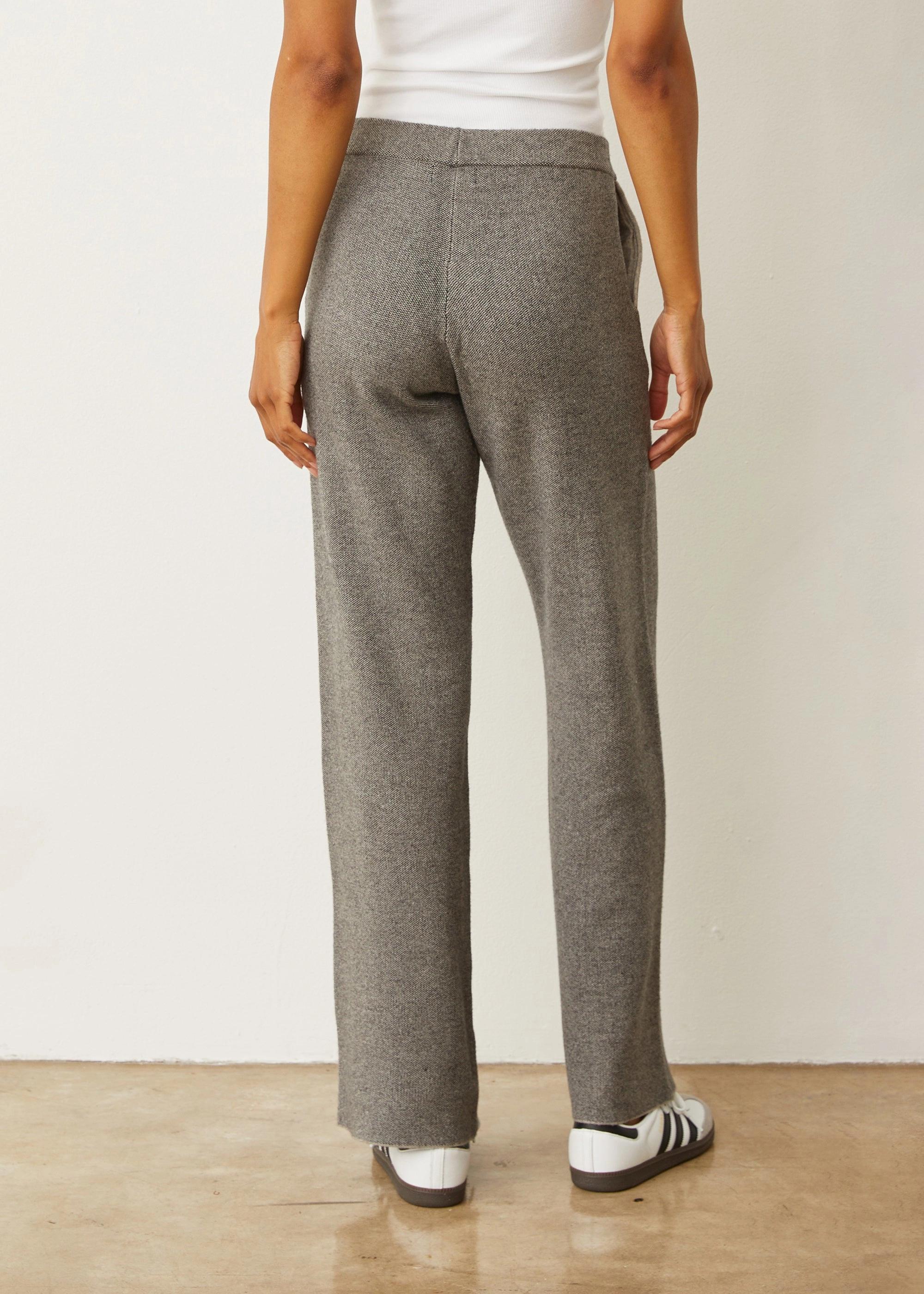 Soft Knit Two Tone Trouser No Ride Up