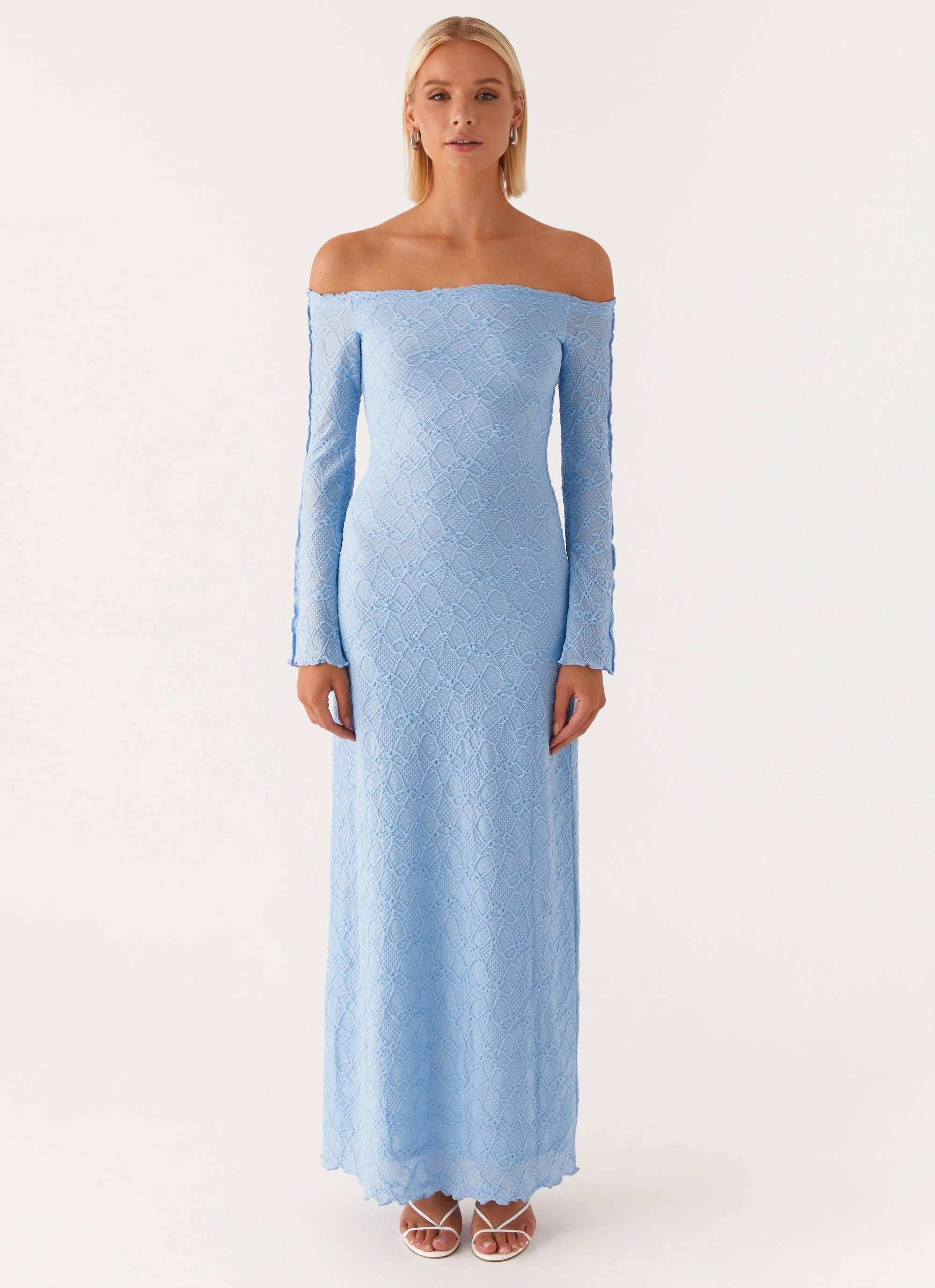 Elouera Maxi Dress - Baby Blue Modern Waist Design