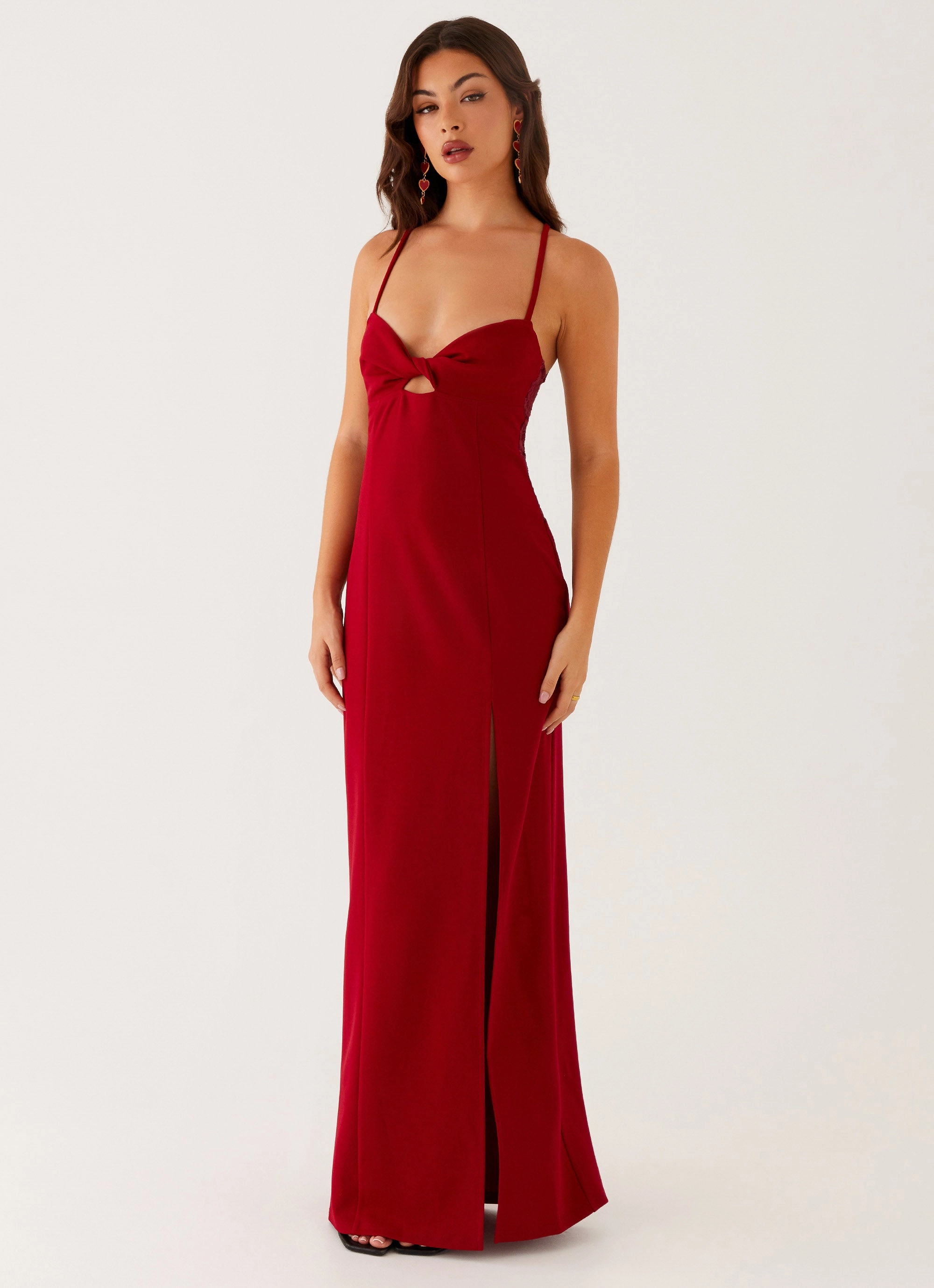 Heartbreaker Maxi Dress - Deep Red City Essential