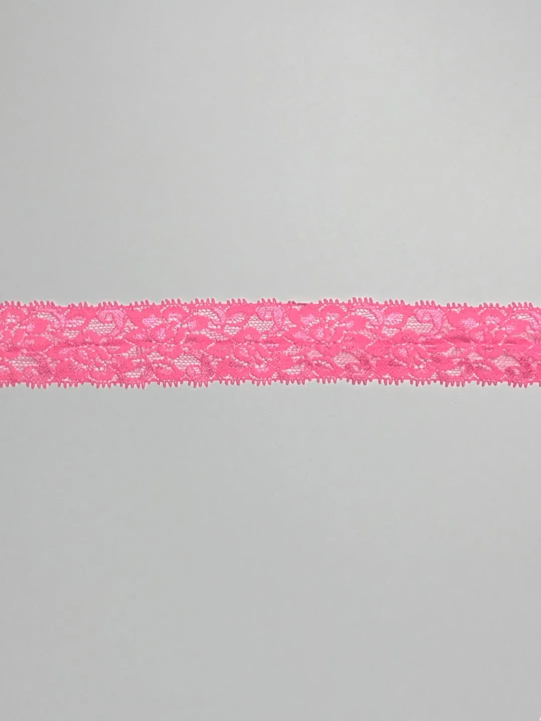 Watermelon Pink 1.75" Wide Stretch Lace