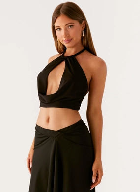 WaterRepellent Finish Calisa Cowl Top - Black Calisa Cowl Top - Black Antibacterial Fabric