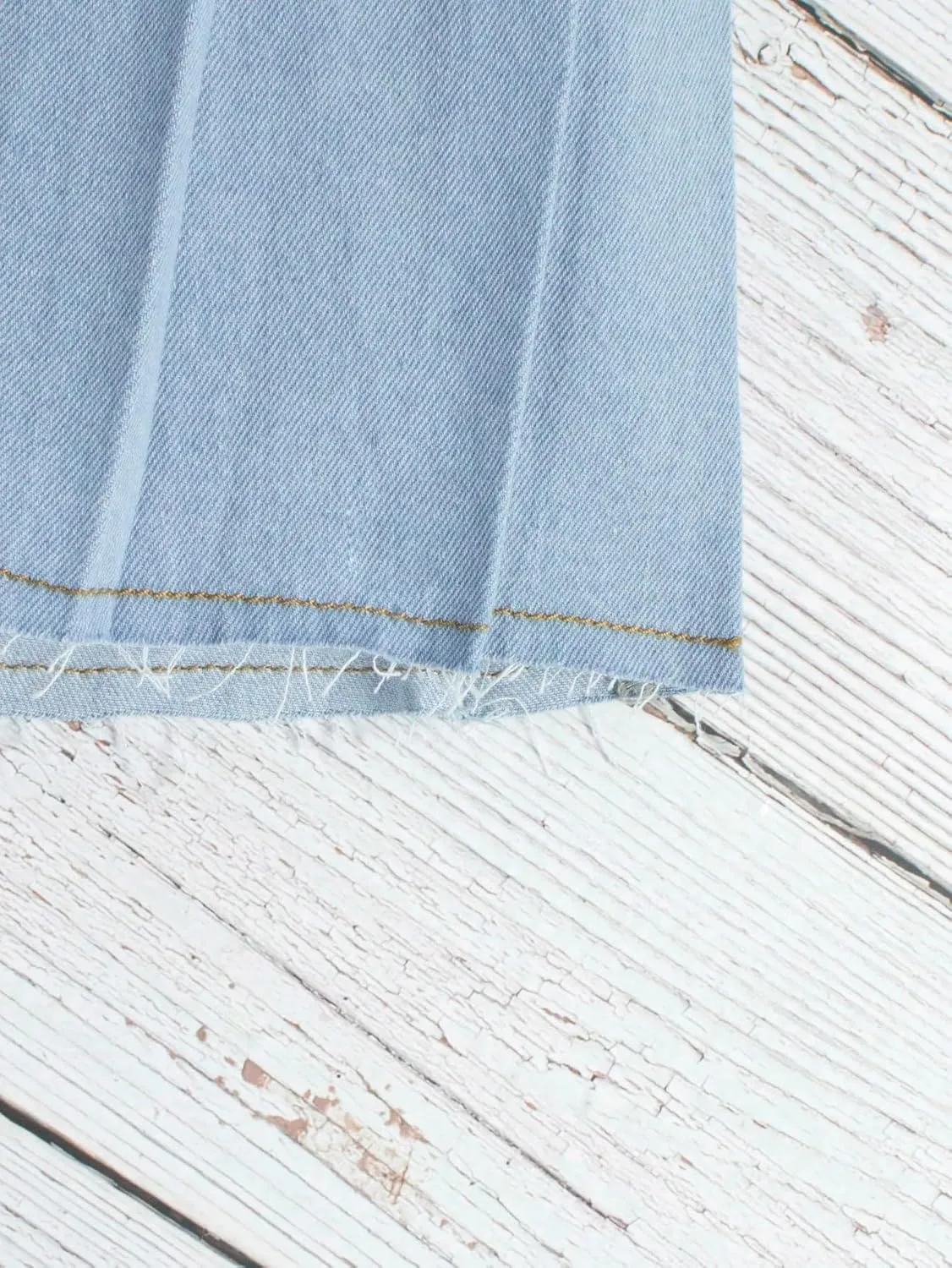 WDIRARA Girl's Pleated Raw Hem High Waist Button Front Summer Casual Denim Short Skirts