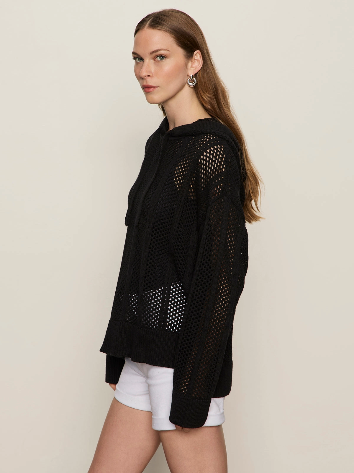 Beach Hoodie Black Quick Dry Technology