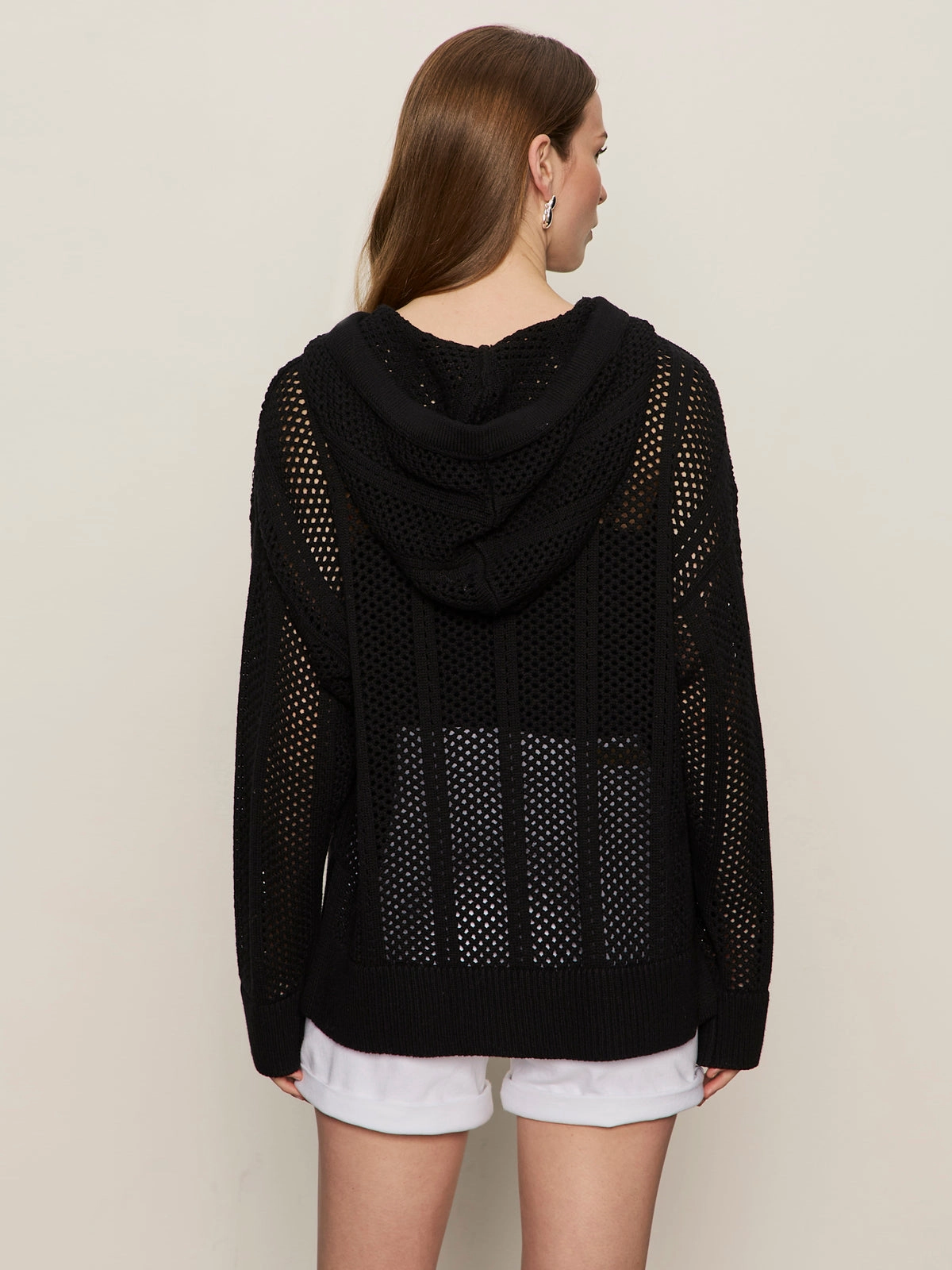 size - inclusive Beach Hoodie Black