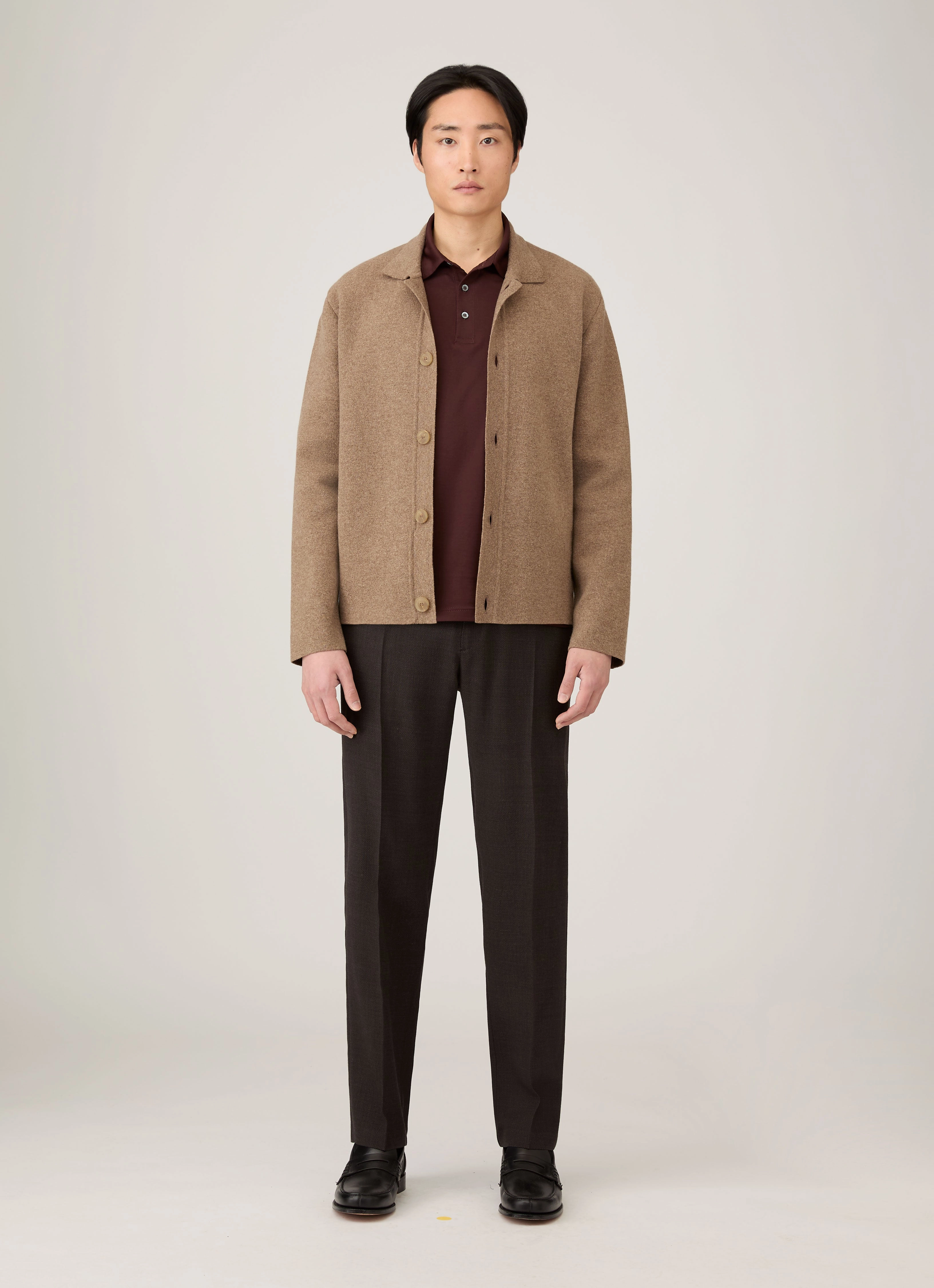 Men's Double Faced Jacket in Mink Printed