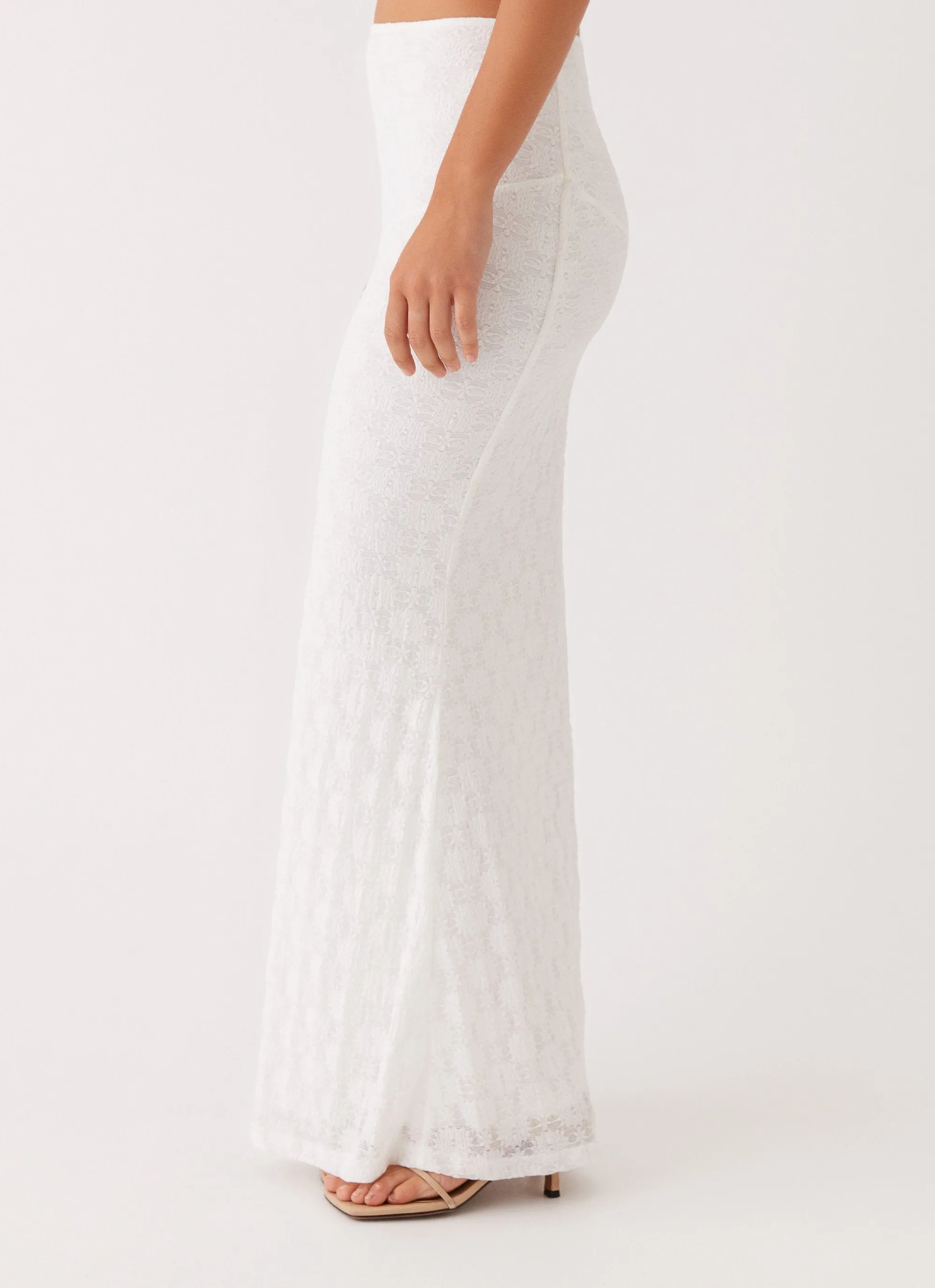 DoubleLayeredKnees Issey Maxi Skirt - White