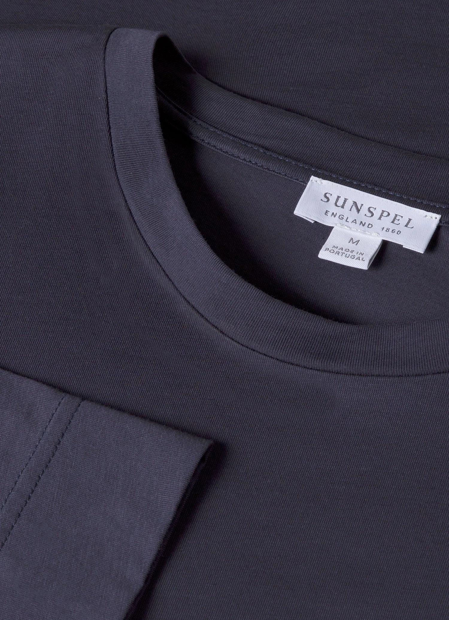 Men's Long Sleeve Riviera T-shirt in Navy Buttery Soft Fabric