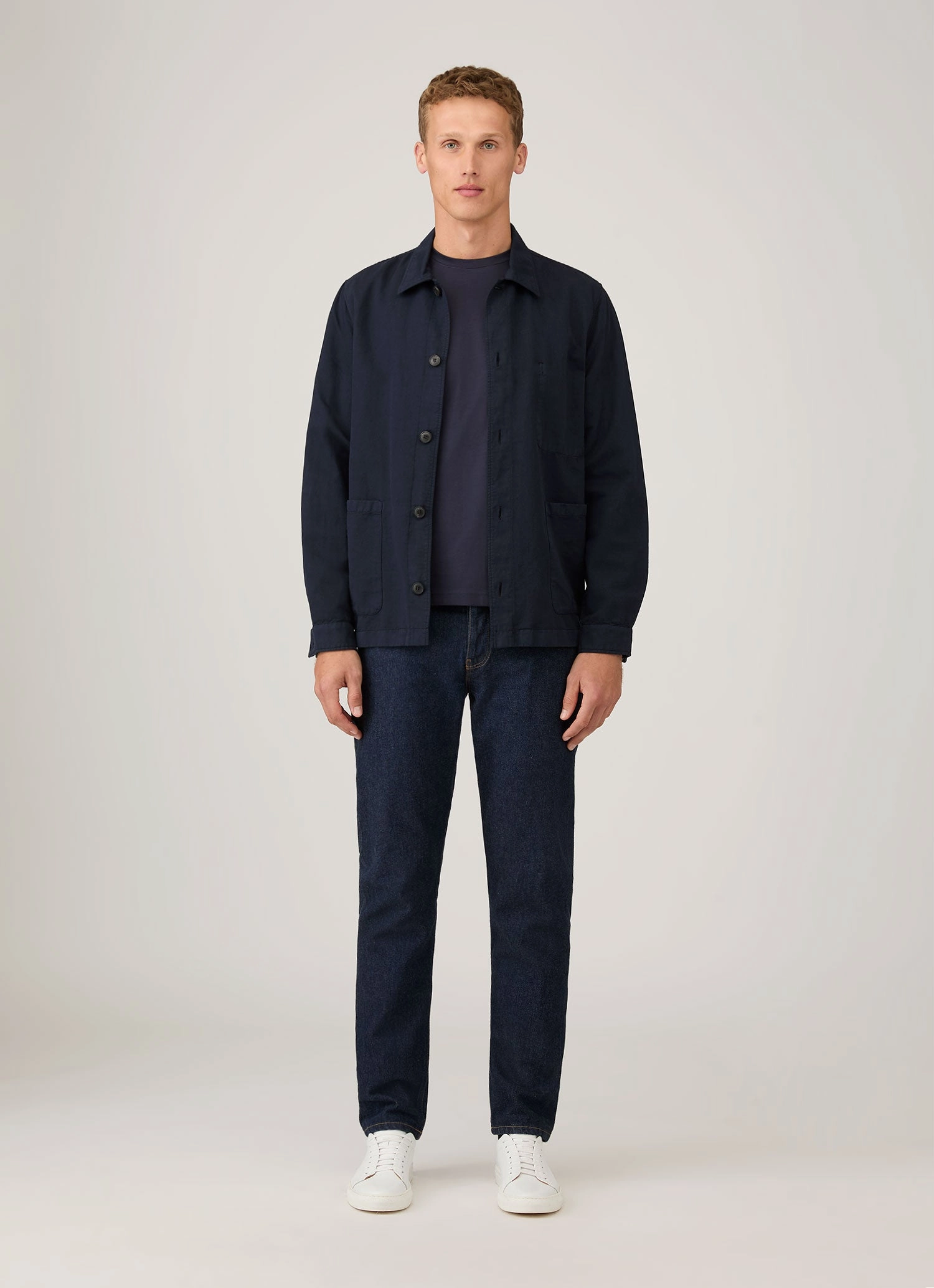 Men's Long Sleeve Riviera T-shirt in Navy Casual Layer Wear