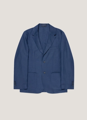 Weekend Fit Men's Linen Blazer in Light Navy New Arrival Men's Linen Blazer in Light Navy