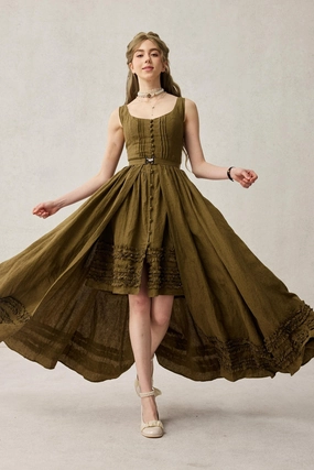 Weekend Fit Ready Wearable Poetry 17 | Ruffled linen dress & skirt ??2 pieces) Wearable Poetry 17 | Ruffled linen dress & skirt ??2 pieces) Contoured Silhouette WindResistant Coating