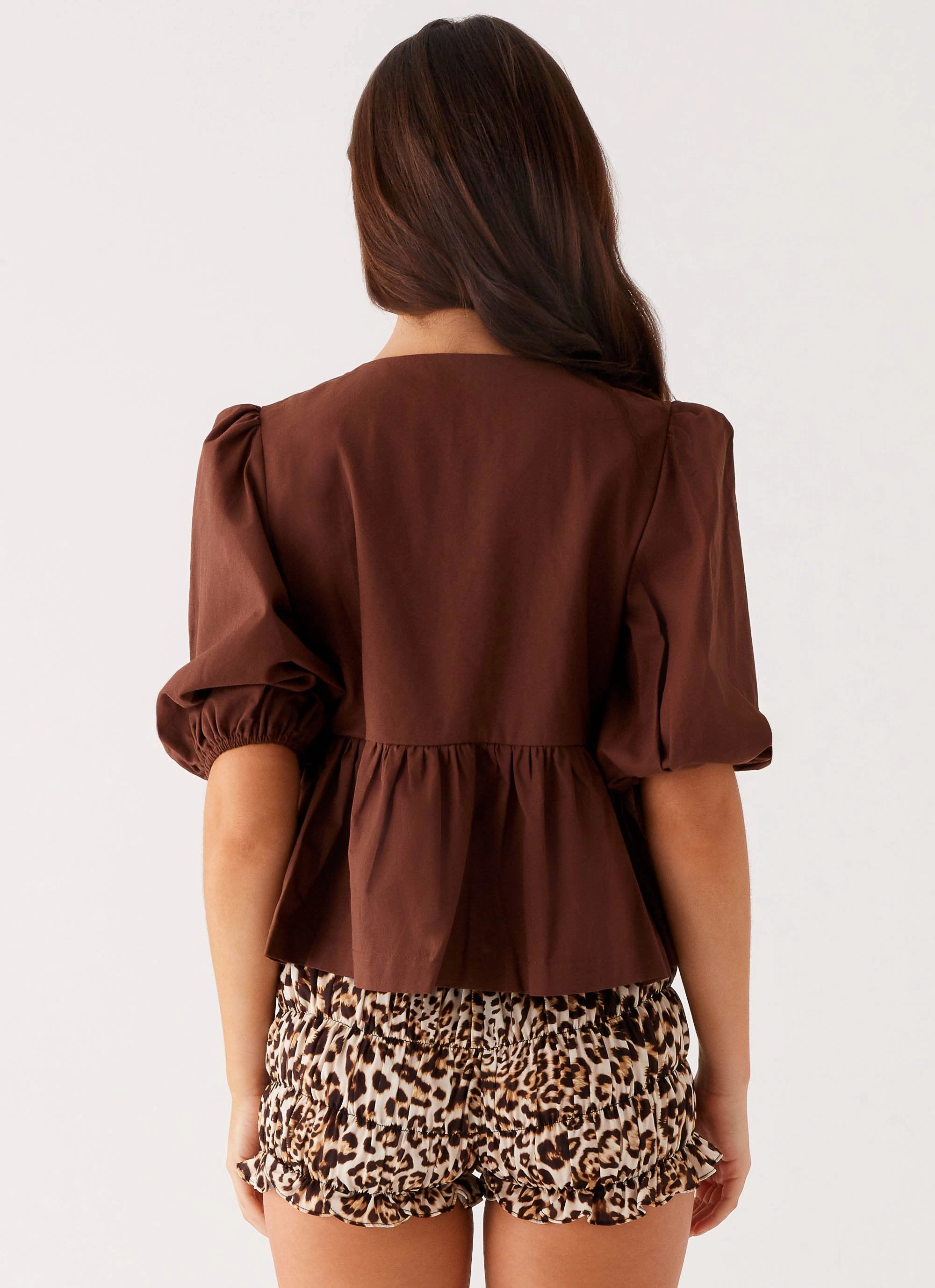 Western Wind Tie Top - Chocolate Adjustable Fit System BreathableFabric