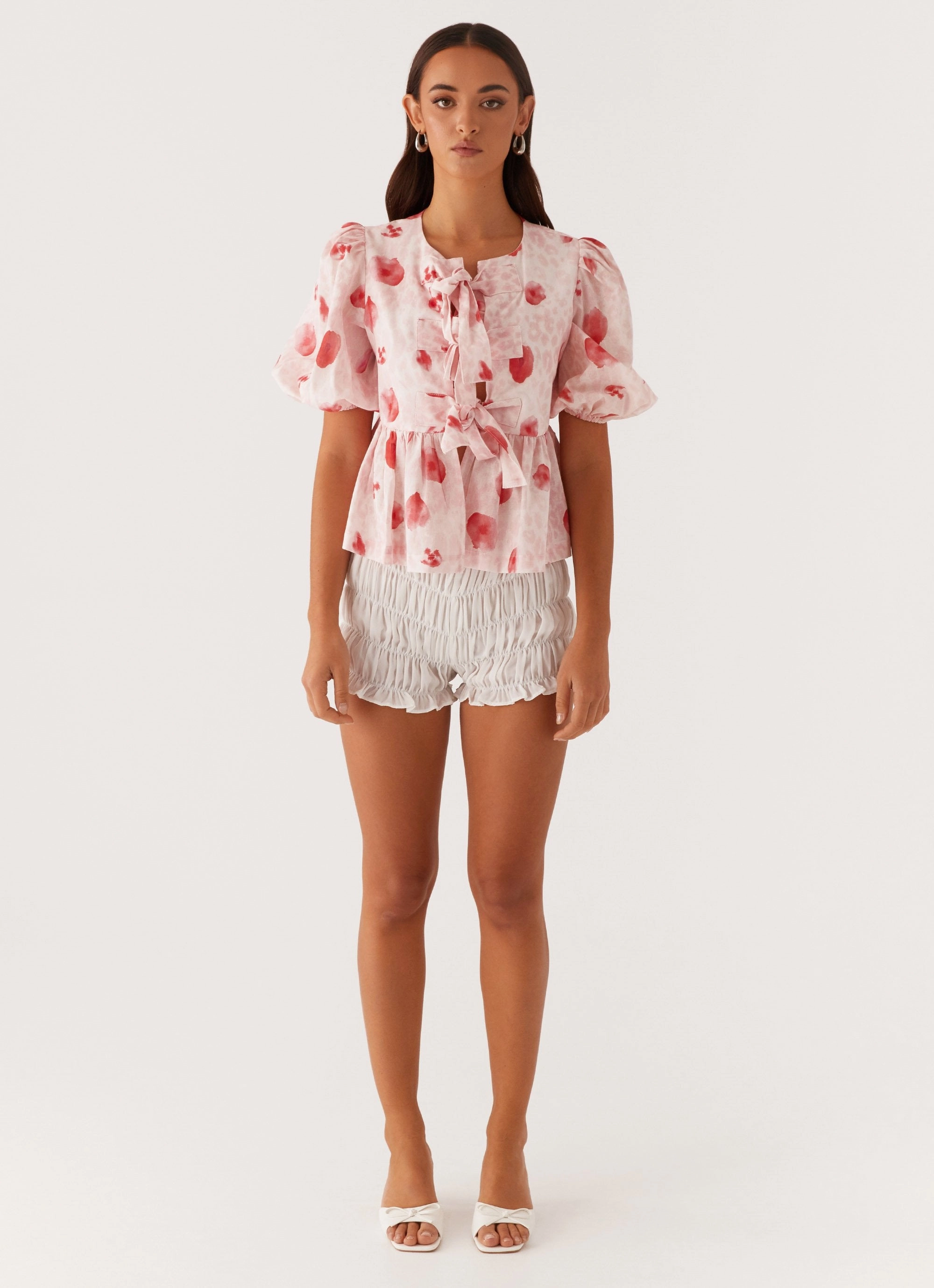 Comfortable Design Trendy Look Western Wind Tie Top - Rose Leopard