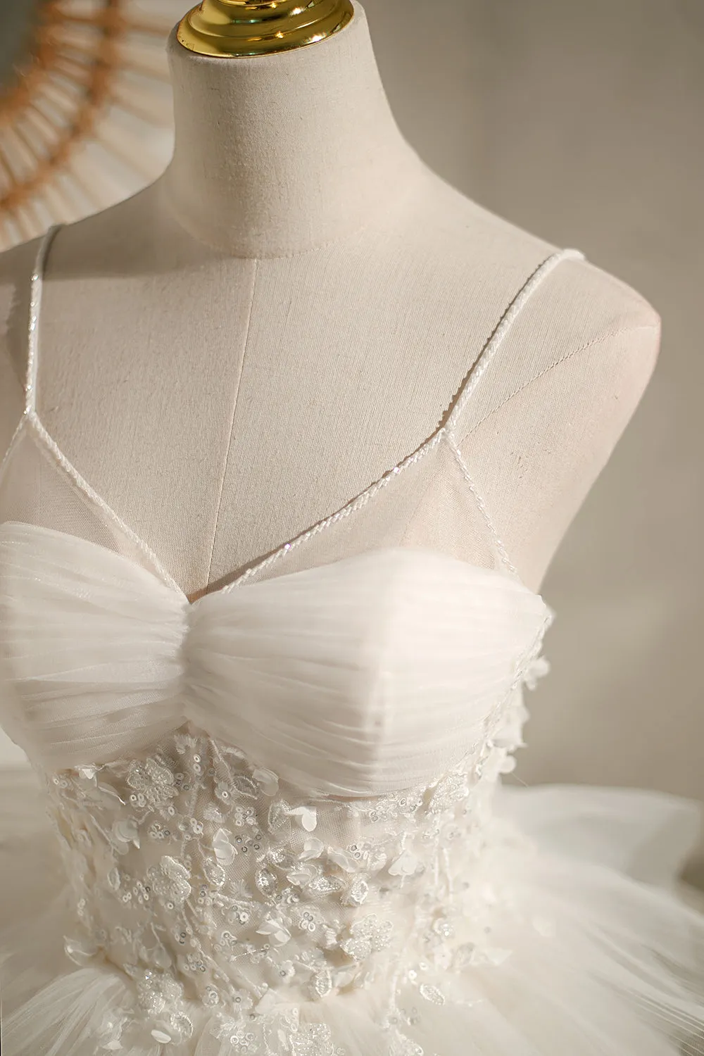 White Party Dress With Appliques Floral Dress Mini Homecoming Dress
