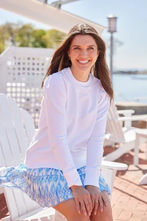 White Puff Sleeve Sweatshirt