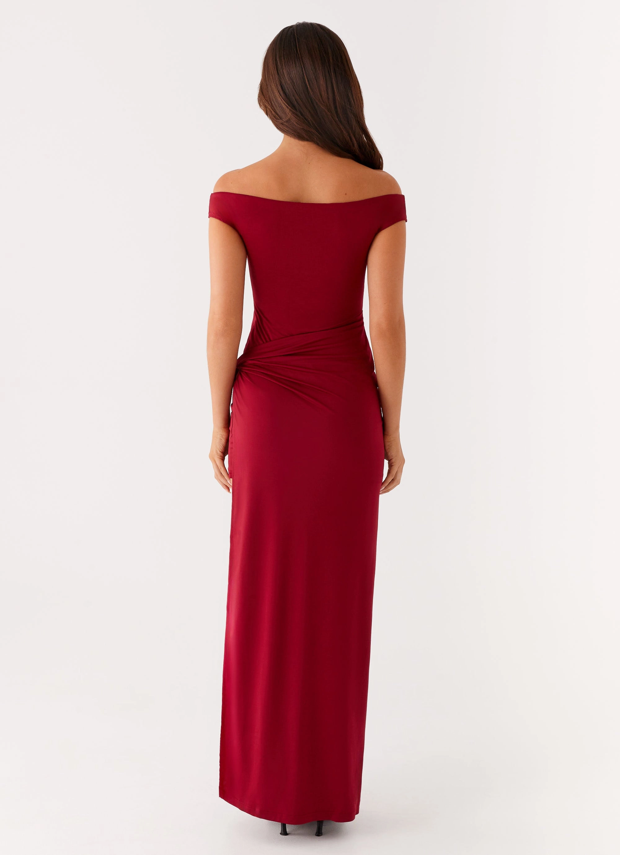Amerie Maxi Dress - Maroon Office Mood Style Blend