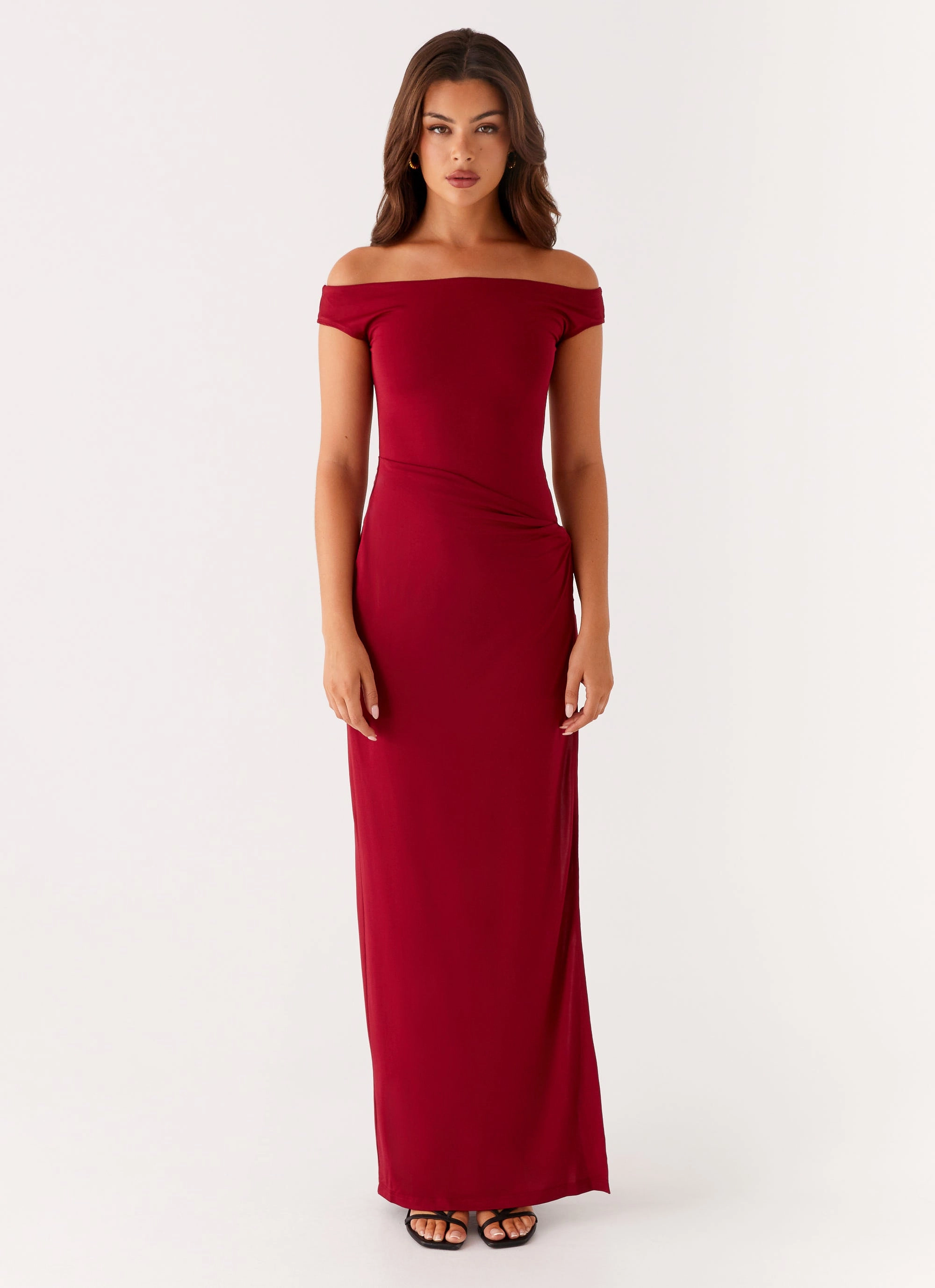 Amerie Maxi Dress - Maroon NonChafeSeams Comfort Layer Wear